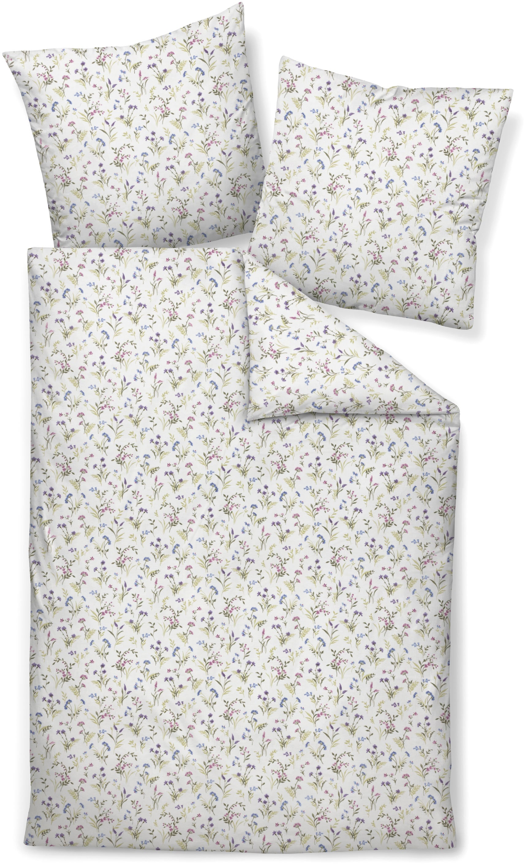 Janine Bettwäsche »Noru« 2 Stk. tlg. in Gr. 135x200, 100% Baumwolle, Blumen-Design, tolle Qualität