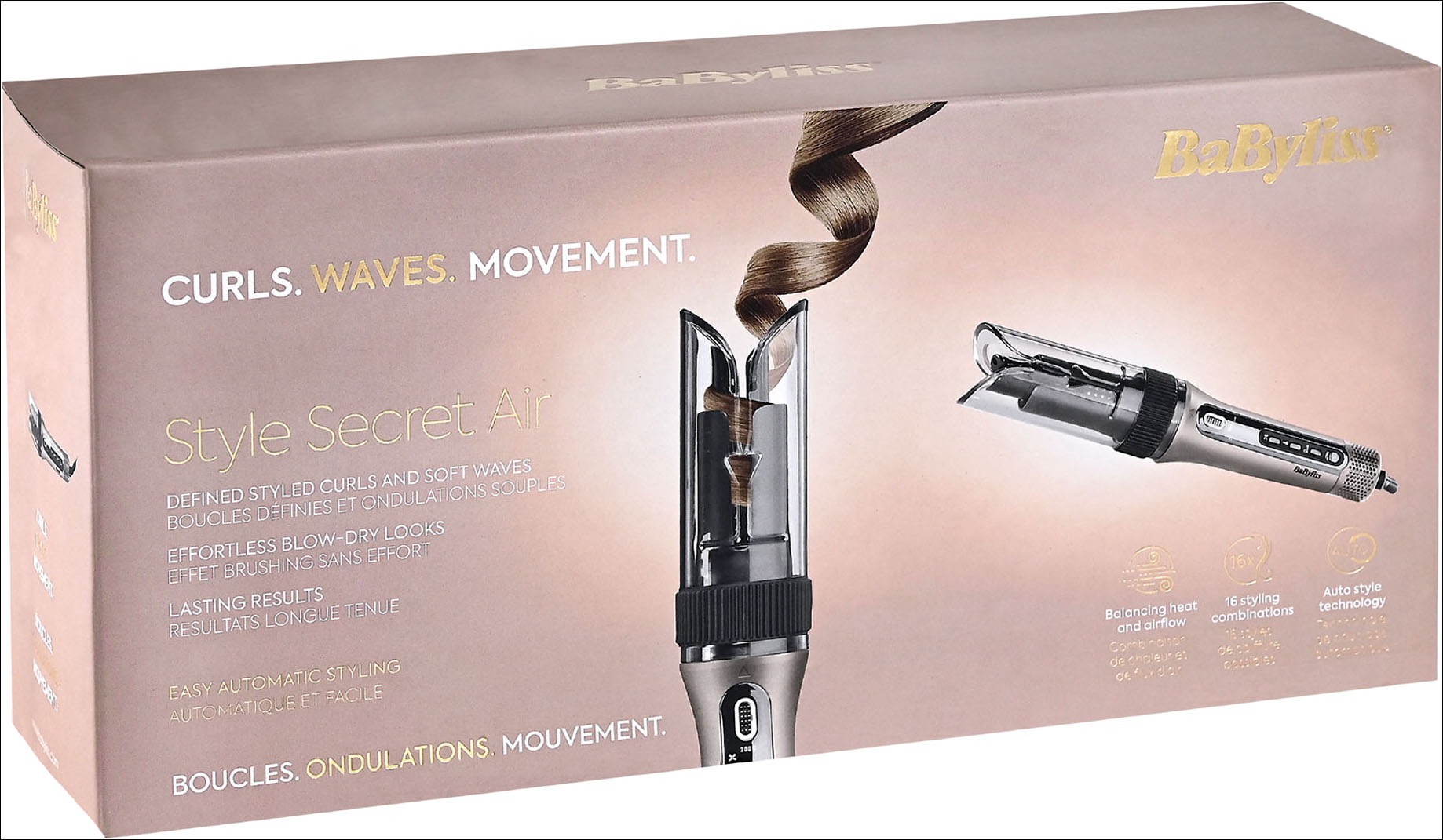 BaByliss Lockenstab »Style Secret Air Auto-Curler mit Heißluft, Lockenstab, C6688E« Keramik-Beschichtung Lockenstab automatisch für Locken und Blow-Out, Ohne Hitzeschäden