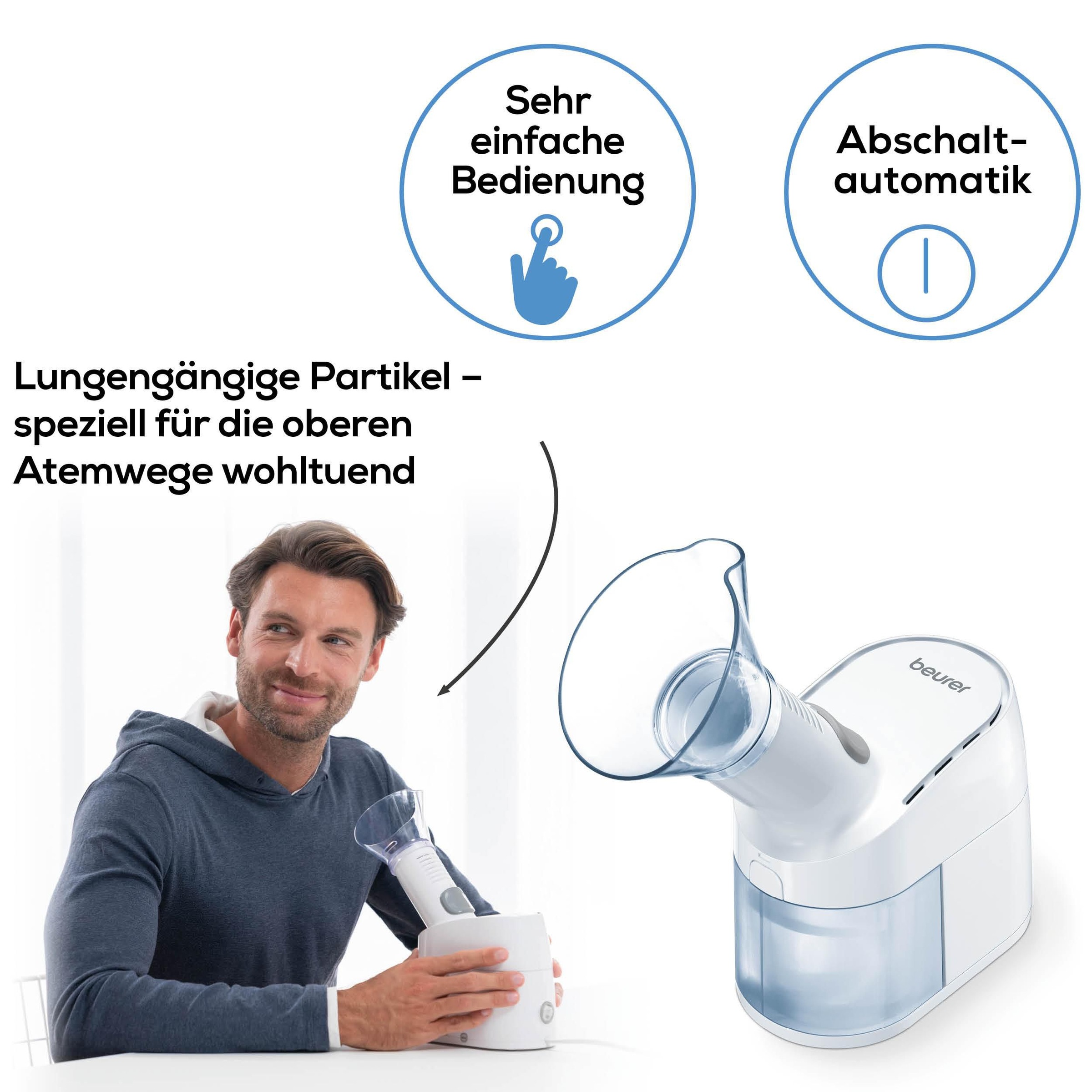 BEURER Inhalationsgerät »SI 40, Warmdampfbehandlung bei Erkältungen mit dem Dampfvernebler«, Einfache & hygienische Reinigung durch abnehmbare Elemente