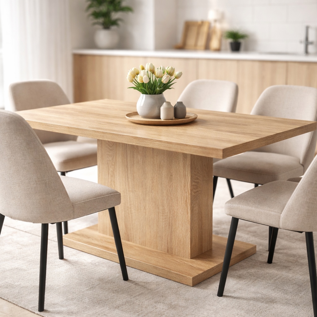 OTTO home Esstisch »Atina Säulentisch, Küchentisch, Speisetisch, Dekortisch« Moderner Esstisch für 4-6 Personen, erhältlich in Trend-Dekoren