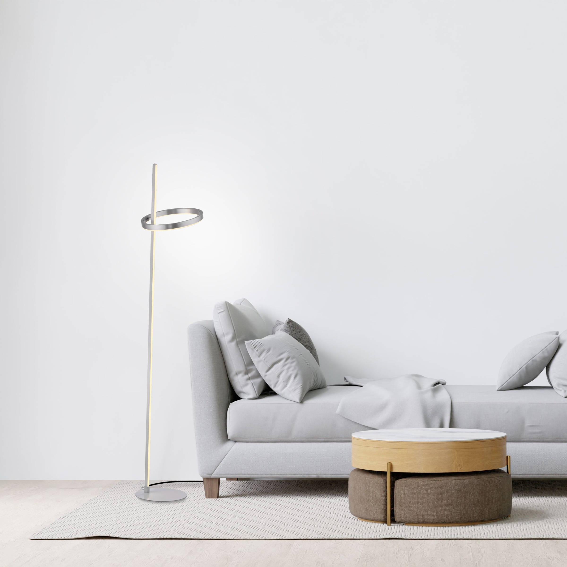 JUST LIGHT LED Stehlampe »RITUS« LED-Board 1 Stk. Warmweiß Touchdimmer, get günstig online kaufen