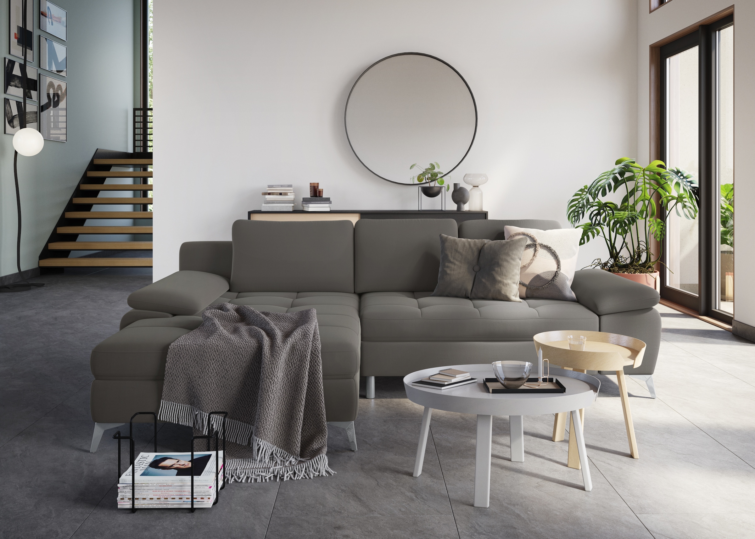 sit&more Ecksofa »Latigo L-Form« mit Recamiere, wahlweise mit Bettfunktion günstig online kaufen