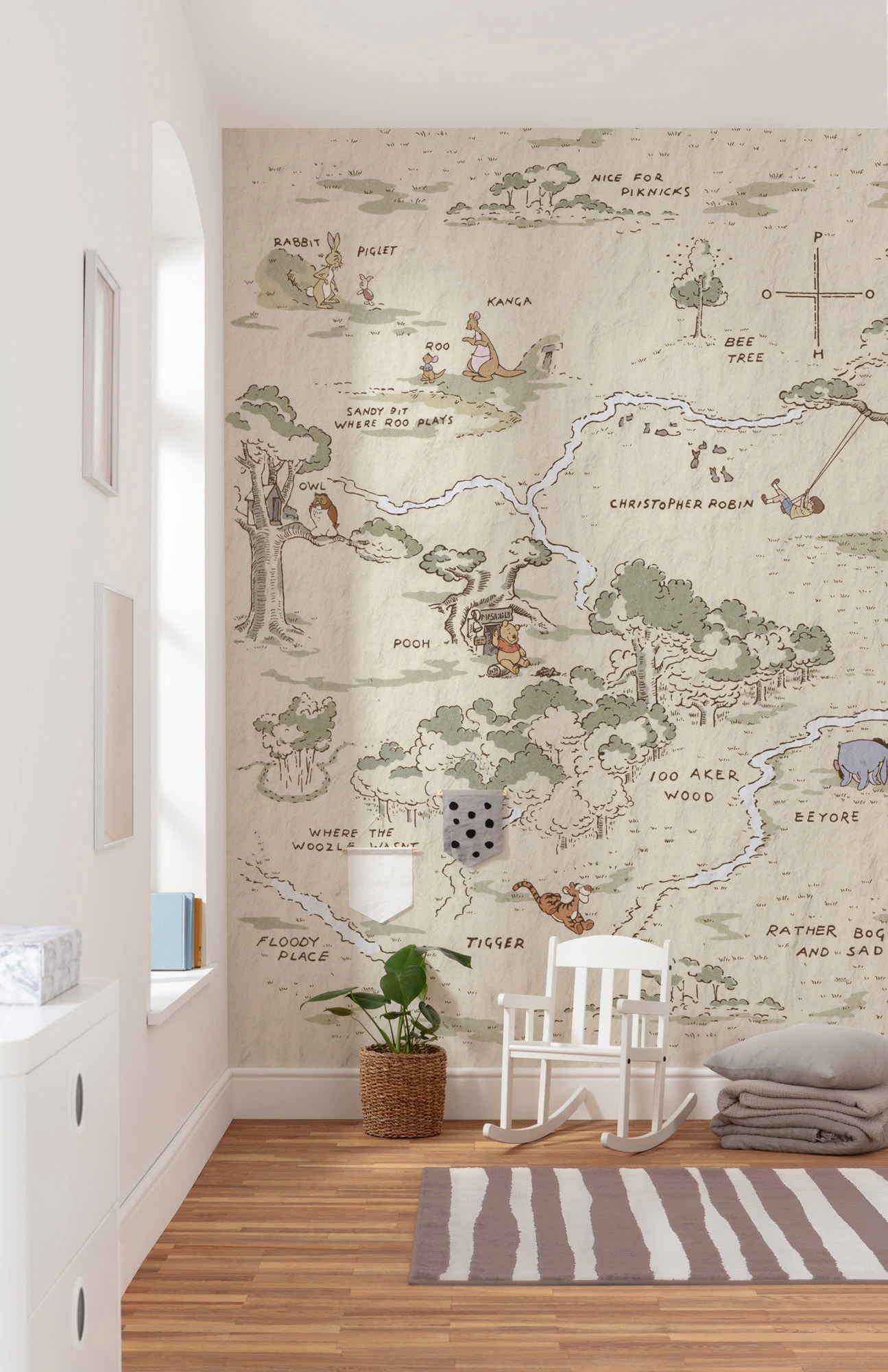 Komar Vliestapete »Winnie the Pooh Map«, 200x240 cm (Breite x Höhe) günstig online kaufen