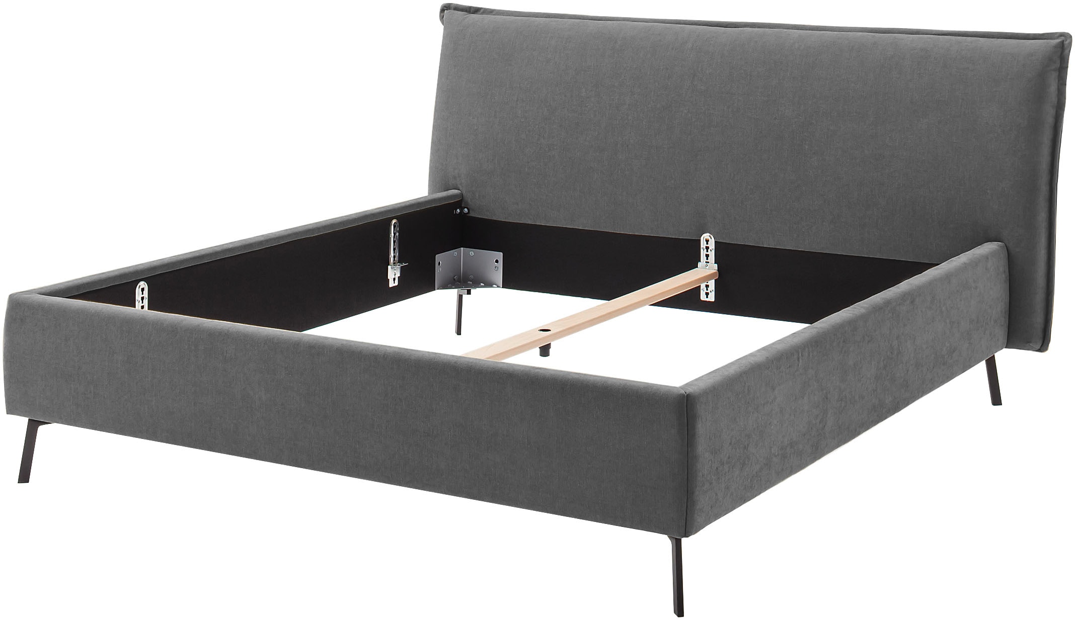 Home affaire Polsterbett »Aurela, liebevoll verarbeitete Biese & wahweise Überlänge« inkl. 7-fache Einlegetiefenverstellung & saugroboterfreundliche Höhe