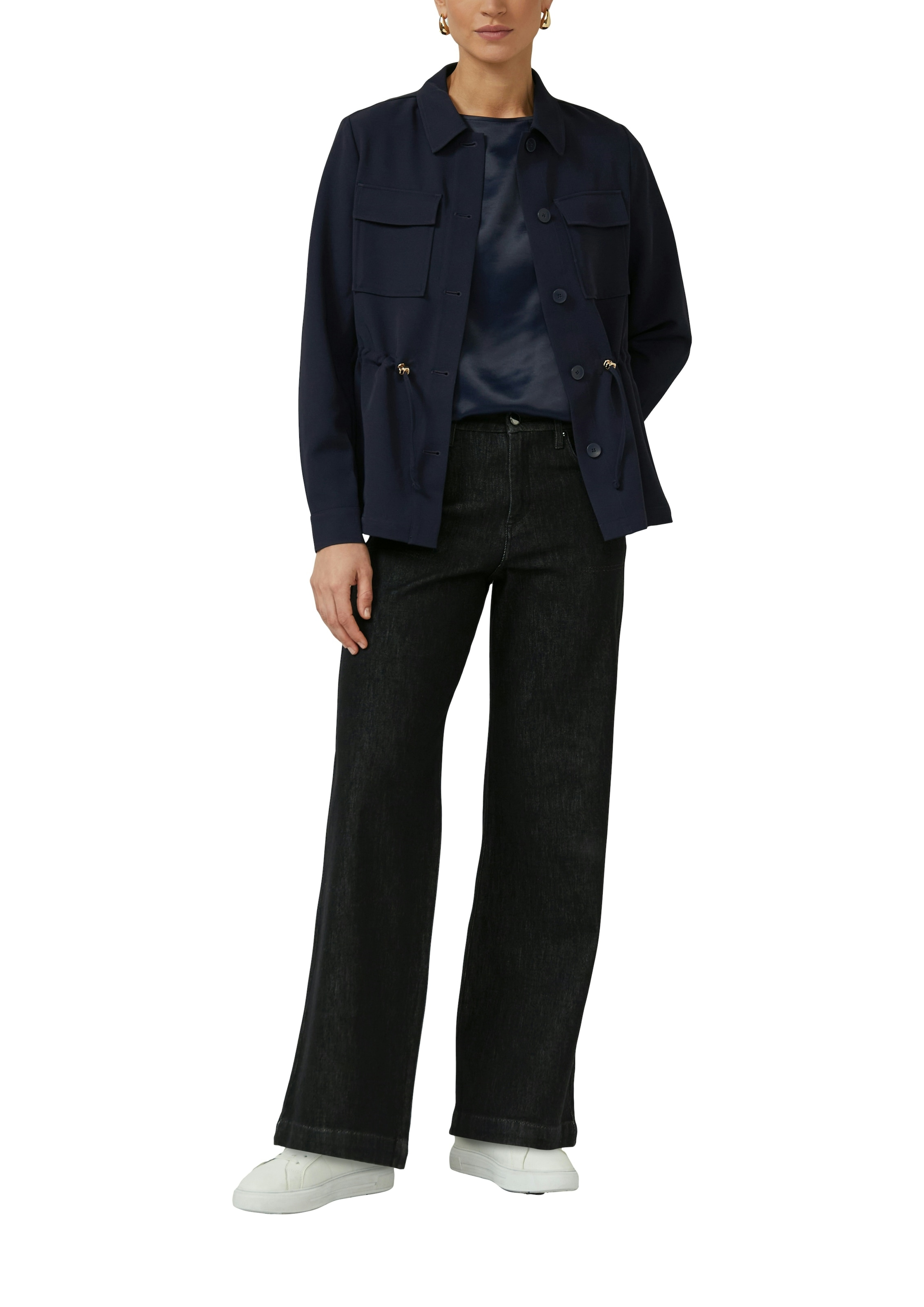 s.Oliver BLACK LABEL Rundhalsshirt mit Stretchanteil