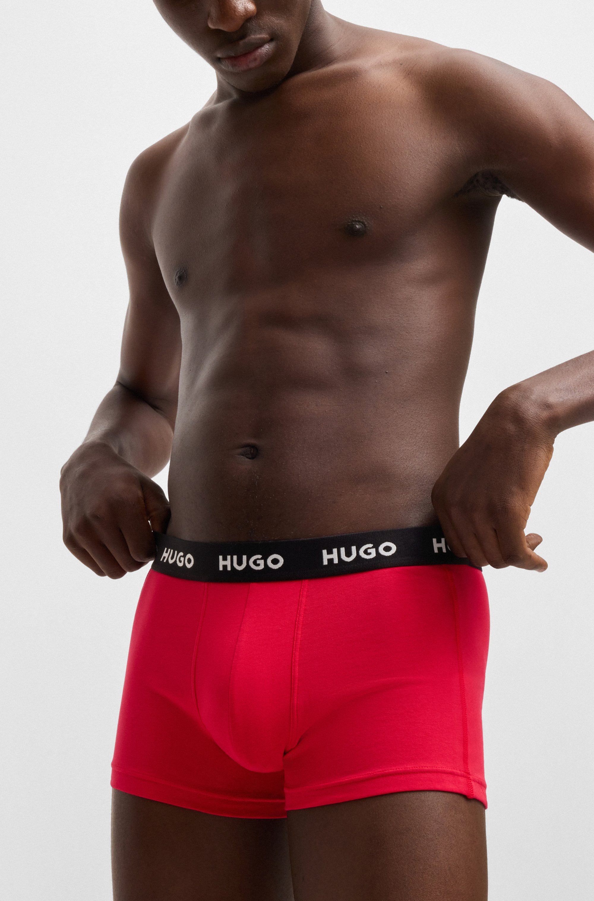 HUGO Underwear Trunk »TRUNK TRIPLET PACK«, (Packung, 3 St.), mit Logoschriftzug auf dem Bund