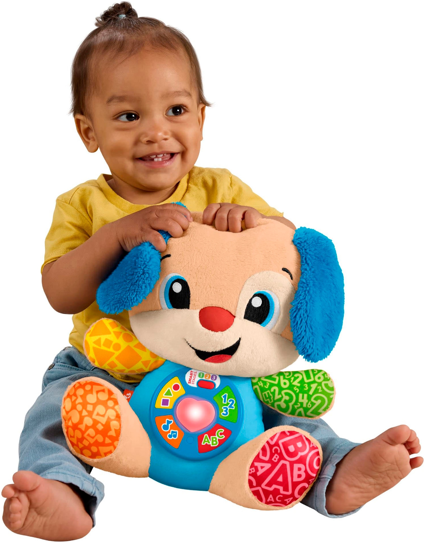 Fisher-Price® Kuscheltier »Lernspaß Hündchen (D, F, E, I, DU)«, mit Licht- und Soundeffekten