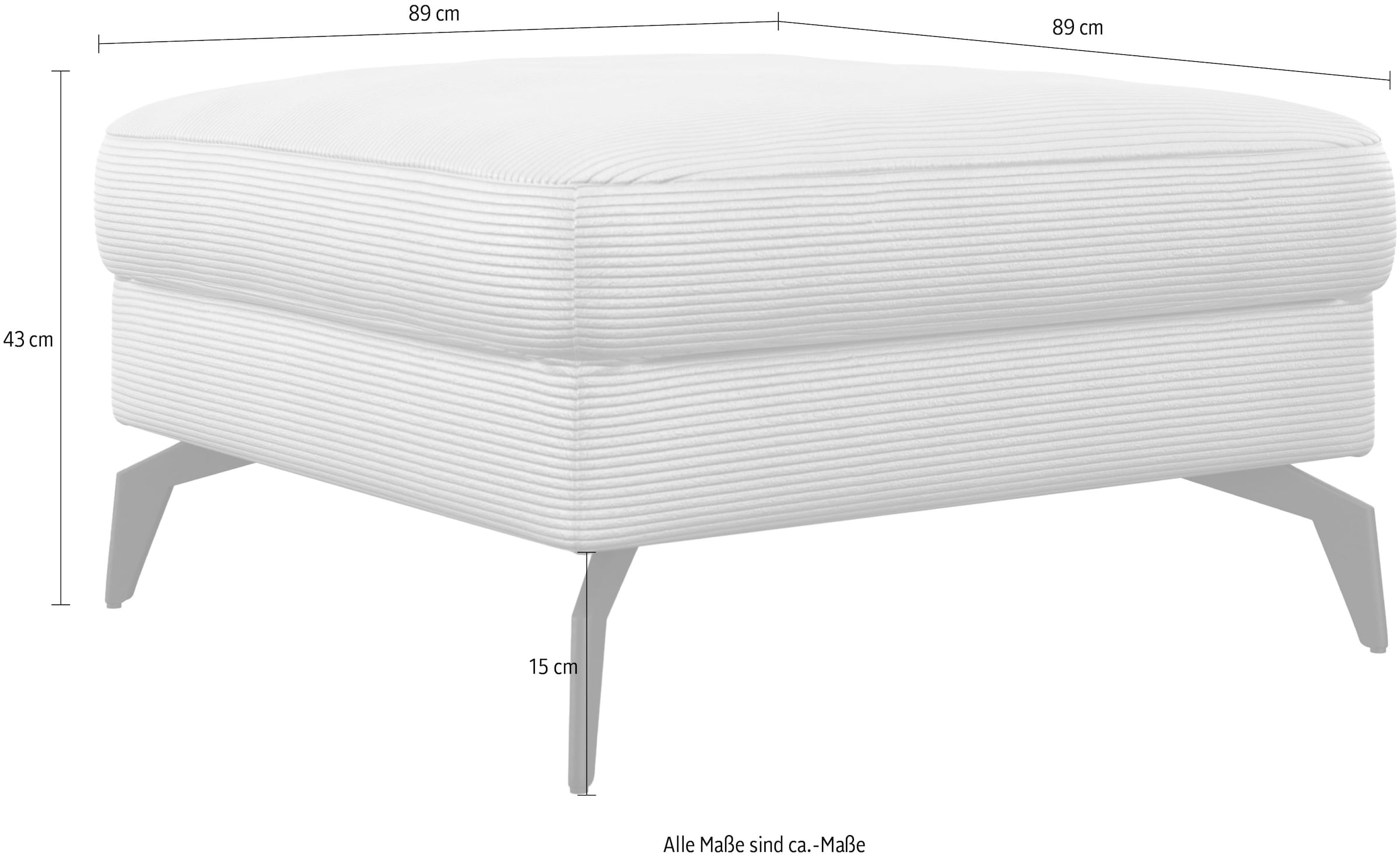 sit&more Polsterhocker »Cabana«, mit stylischen Metallfüßen