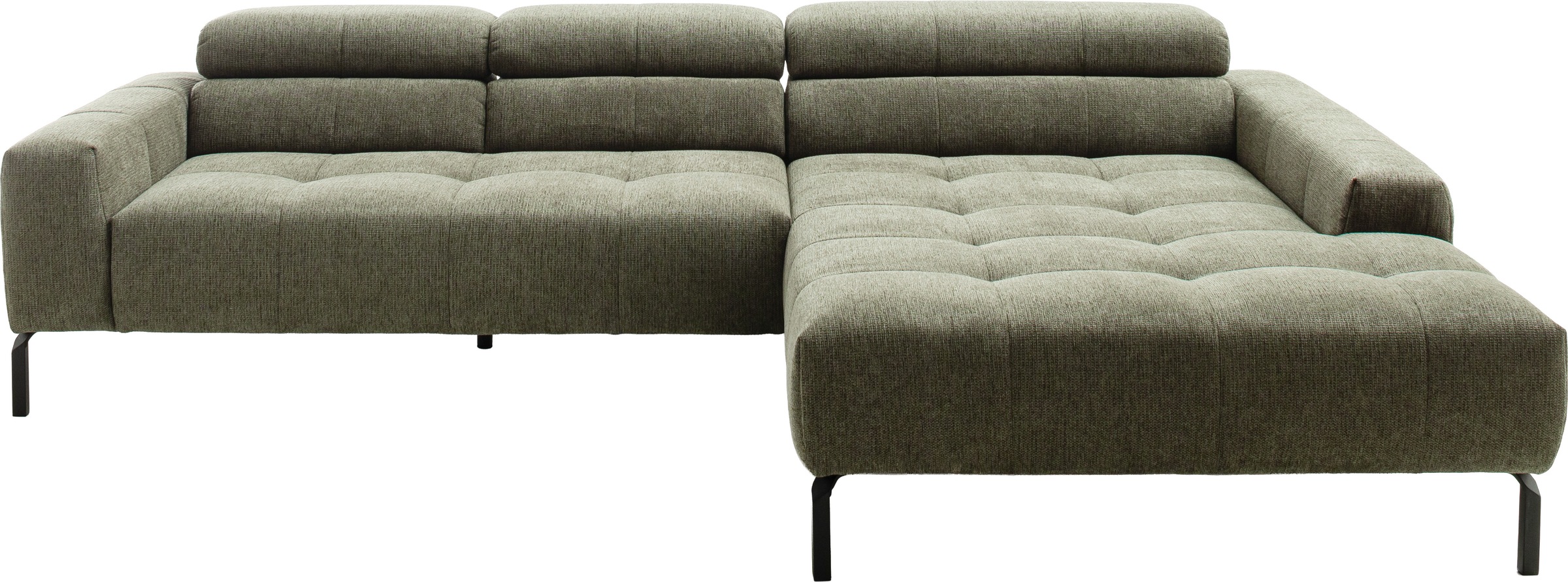 Home affaire Ecksofa »Claya Move, L-Form, Kopf- & Rückenverstellung, Breite 293 cm« Moderne Steppung, weicher Polsteraufbau & saugroboterfreundliche Höhe