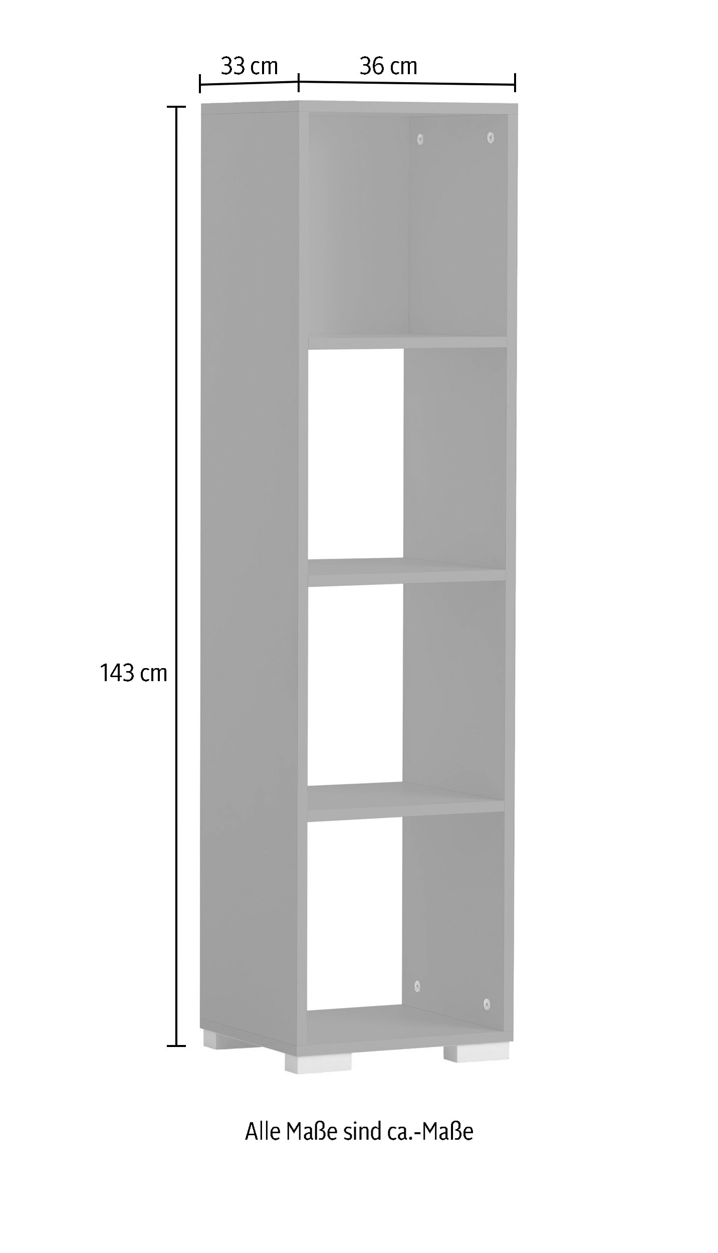 Schildmeyer Ablageregal »Baku«, Bücherregal, 36x142 cm, praktische offene Fächer, Made in Germany