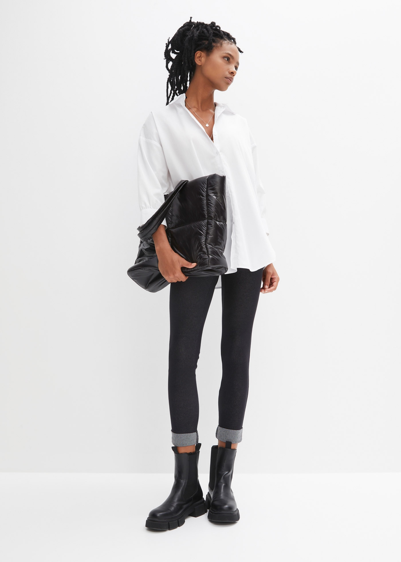 bonprix Jeggings »Leggings in Jeansoptik aus Baumwoll-Mix«  schmale Skinny-Fit-Passform, Jeans-Leggings