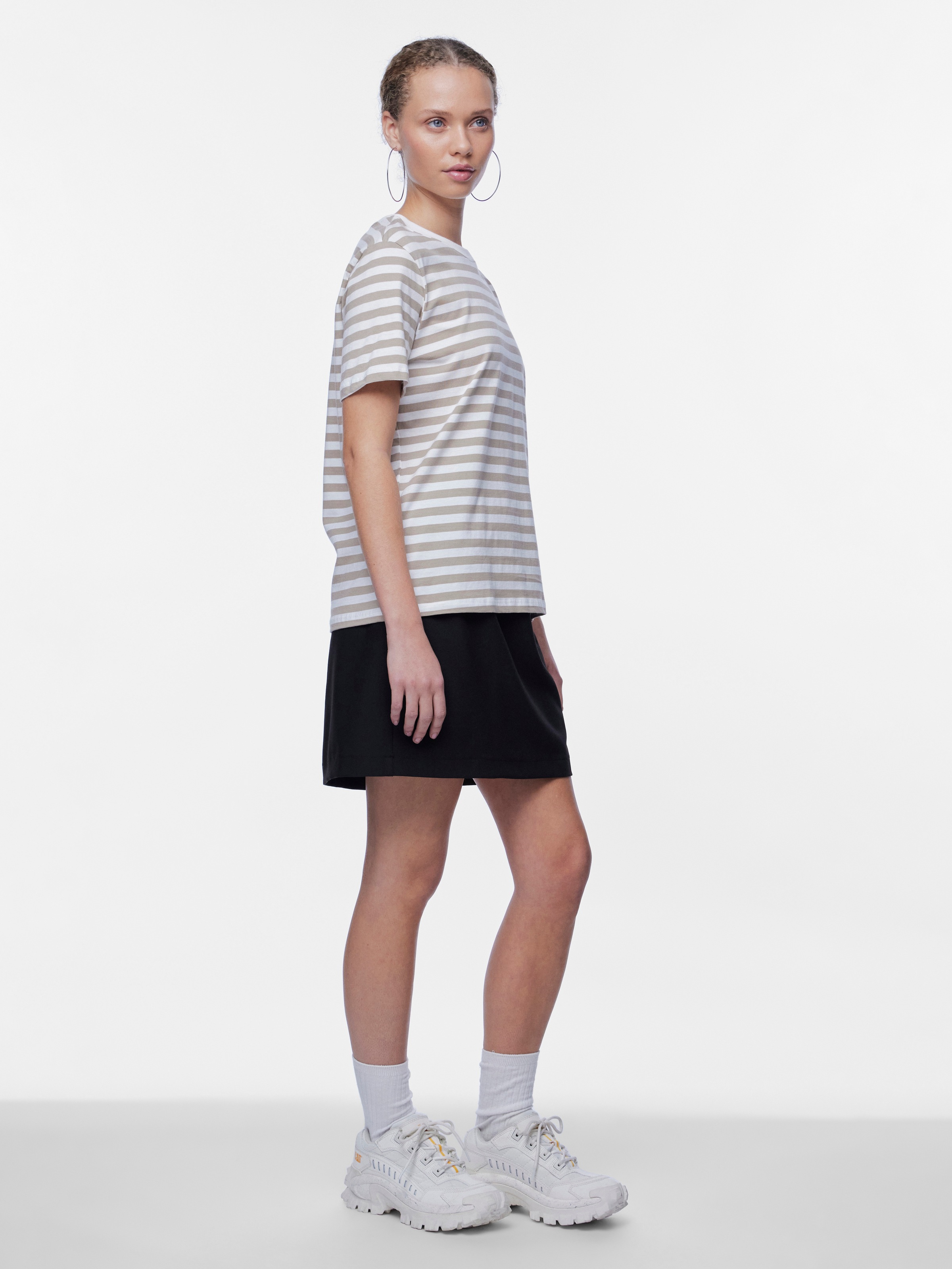 pieces Kurzarmshirt »PCRIA SS TEE STRIPES NOOS BC«