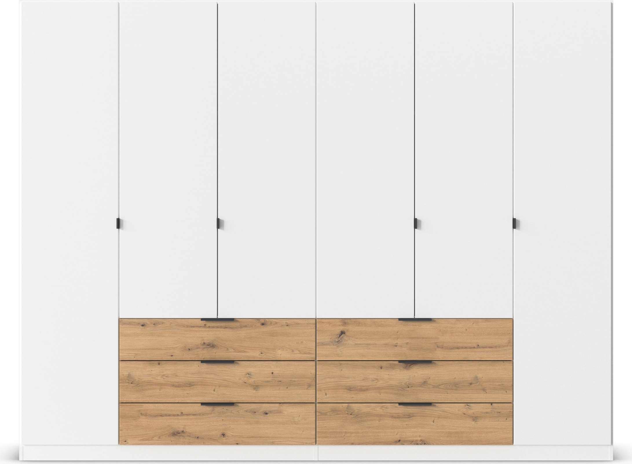 rauch Drehtürenschrank »Kleiderschrank Schrank Garderobe Schlafzimmerschrank DAVOA«, mit farblich abgesetzten Schubkästen in Eiche Artisan MADE IN GERMANY