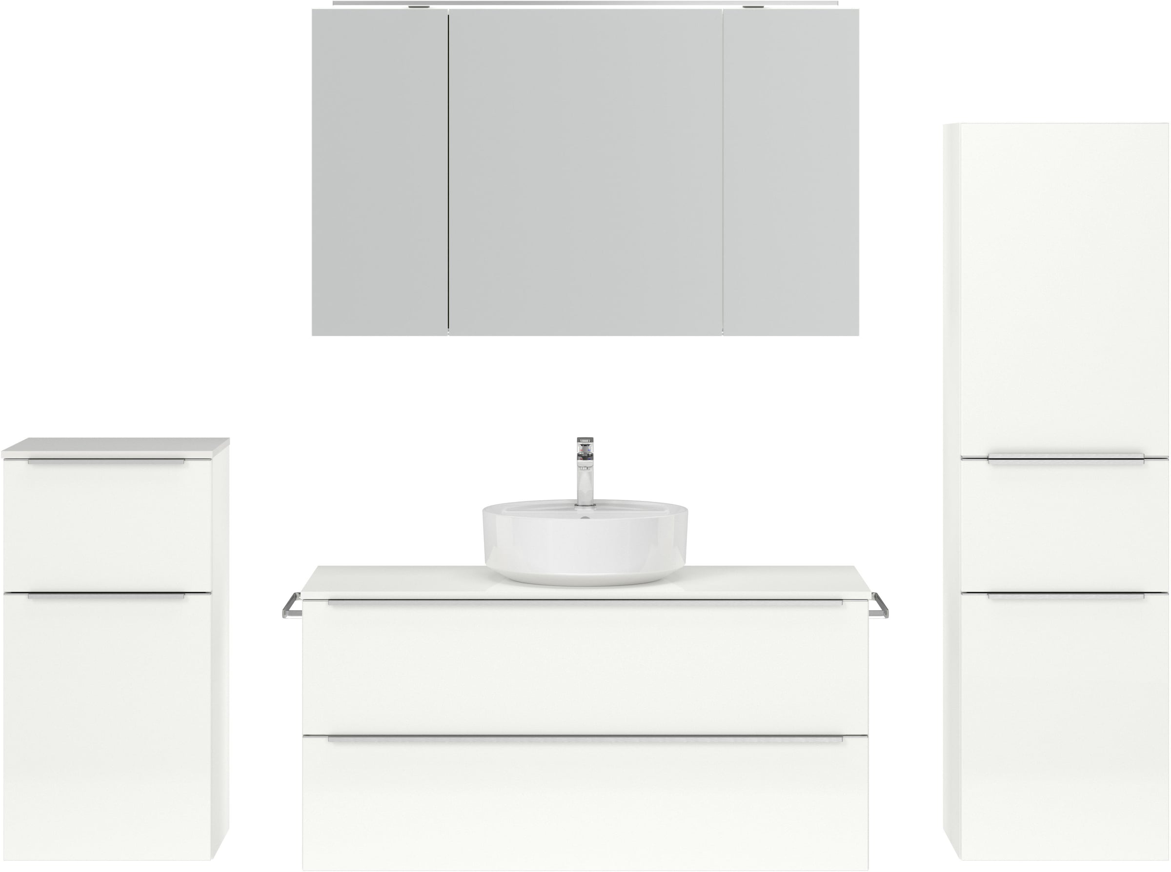 nobilia® Badmöbel-Set »Alvene« vormontiert, mit Soft-Close, 4 Stk. tlg. günstig online kaufen