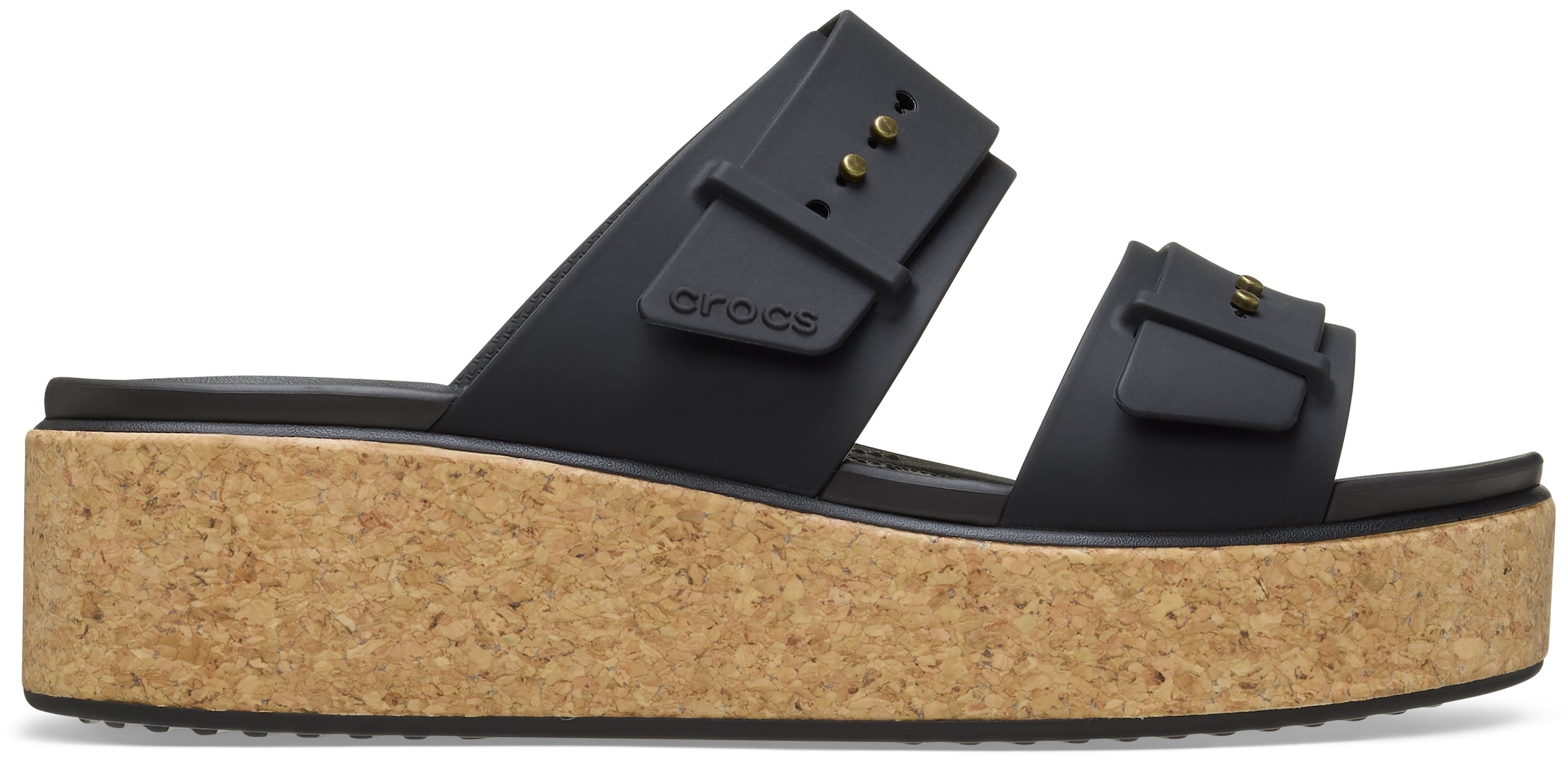 Crocs Keilpantolette »Brooklyn Cork Buckle«  , Keilsandale, Plateausandale mit LiteRide™ Schaumfußbett