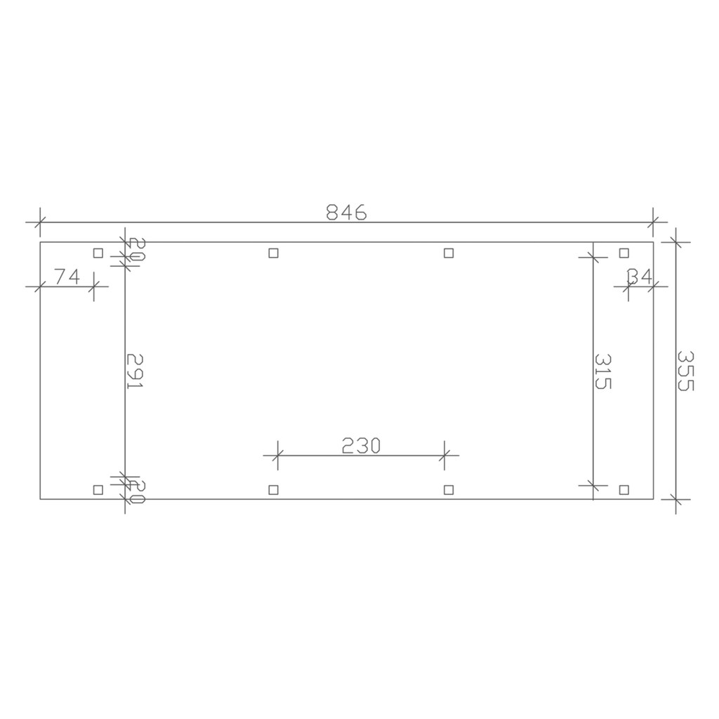 Skanholz Einzelcarport »Spessart«, Leimholz-Nordisches Fichtenholz, 291 cm, braun