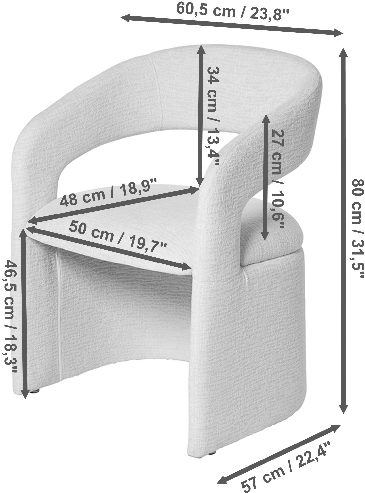 Jahnke Armlehnstuhl »DUCHESSE« () Designstuhl,gepolstert,mit Armlehnen,Schalengestell mit Textilbezug