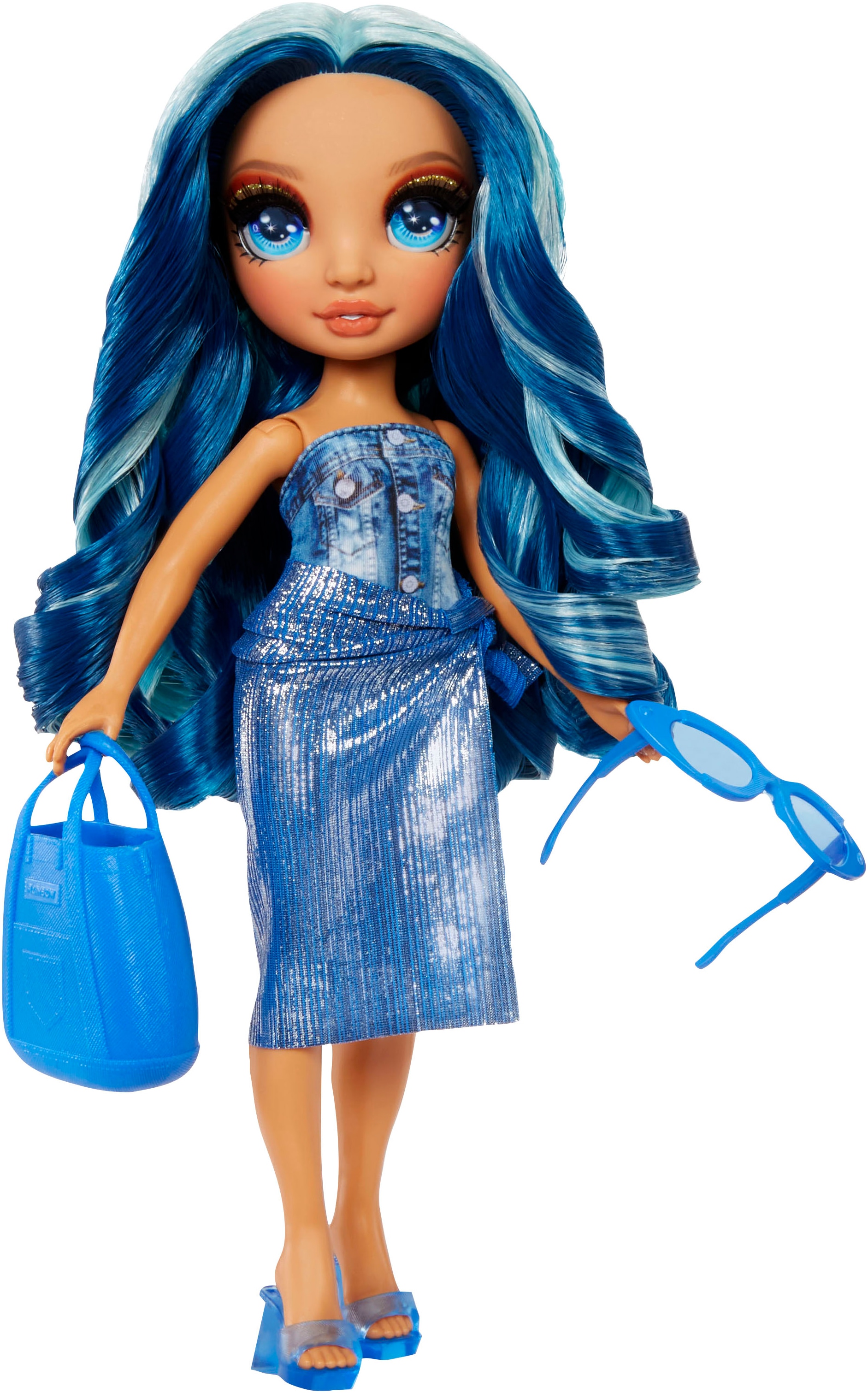 RAINBOW HIGH Anziehpuppe »Rainbow High Swim & Style Fashion Doll- Skyler (Blue)«