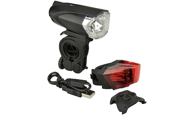 FISCHER Fahrrad Fahrradbeleuchtung »Batterie LED/USB-BeleuchtungsSet 35L« kaufen