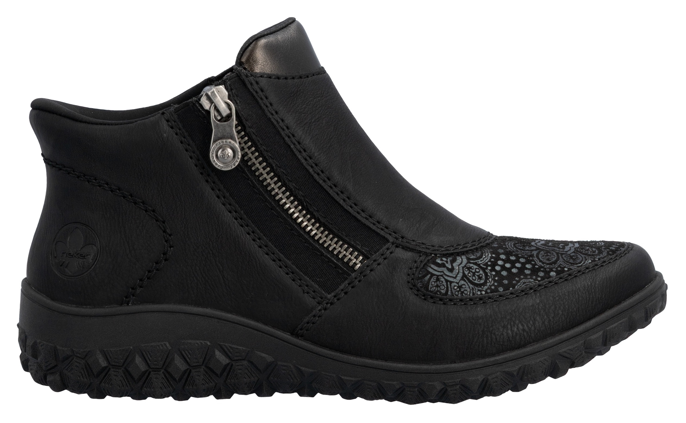 Rieker Schlupfboots »Ready2GO«, Stiefelette, Casual-Boots, Profilsohle, mit seitlichem Reißverschluss