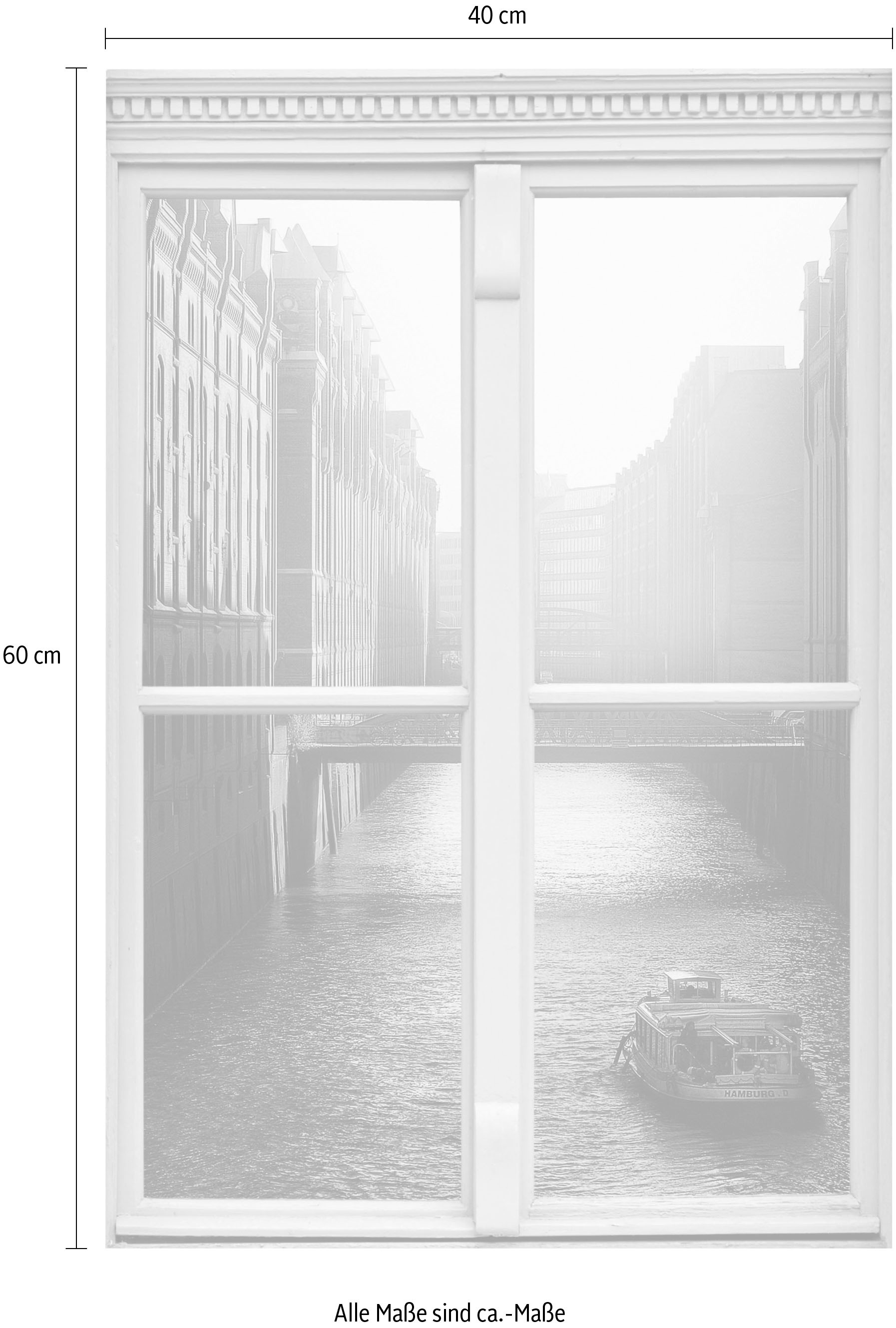 queence Wandsticker »Fluss«, Wandsticker, Wandbild, selbstklebend, 3D, Fenster