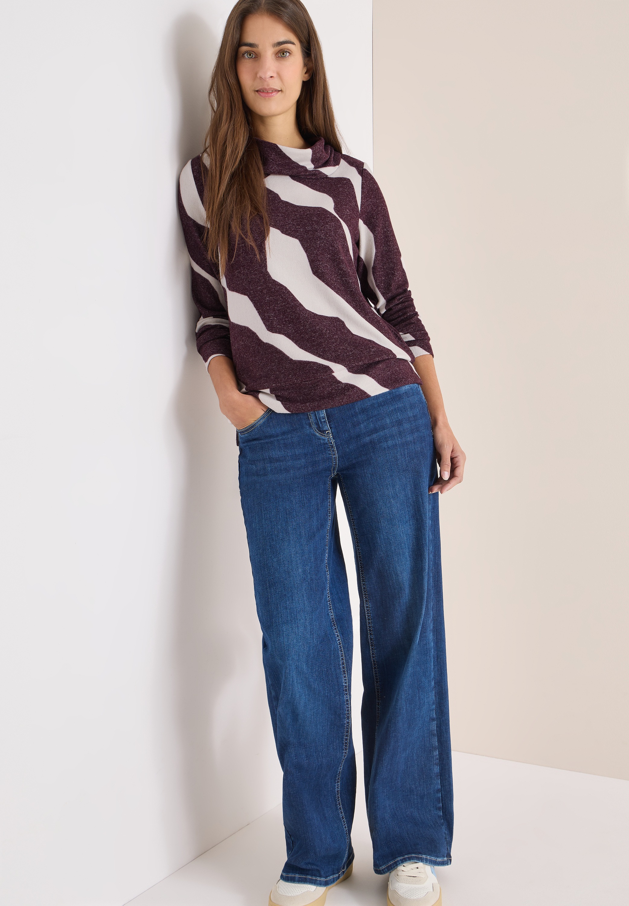 Cecil Wasserfallpullover mit Muster