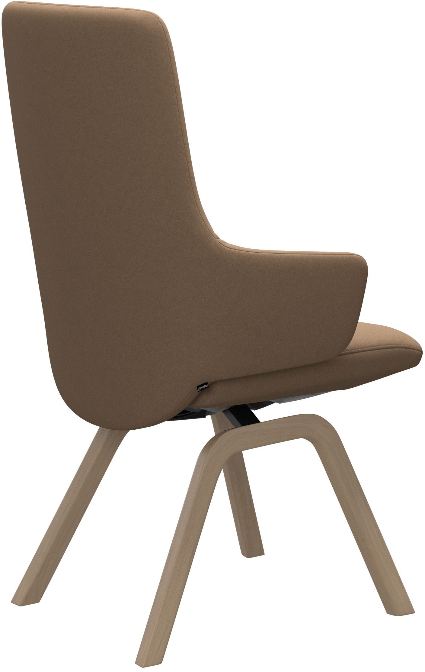 Stressless® Polsterstuhl »Laurel«, Microfaser DINAMICA, High Back mit Armlehne, Größe L, mit schräggestellten Beinen in Eiche