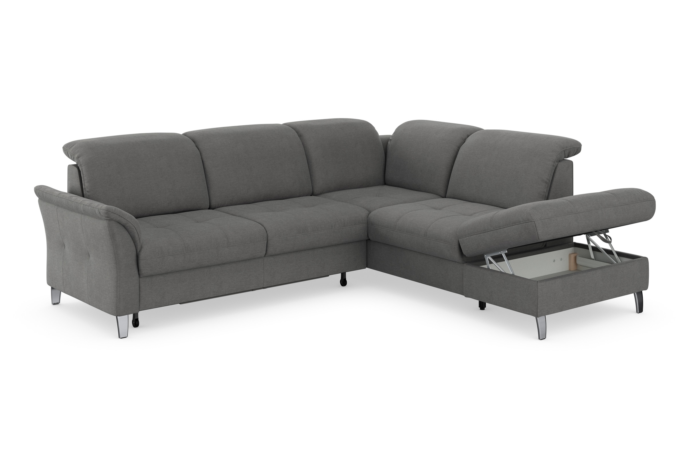 sit&more Ecksofa »Maggiore L-Form«, wahlweise mit Kopfteilverstellung, Bettfunktion und Stauraum
