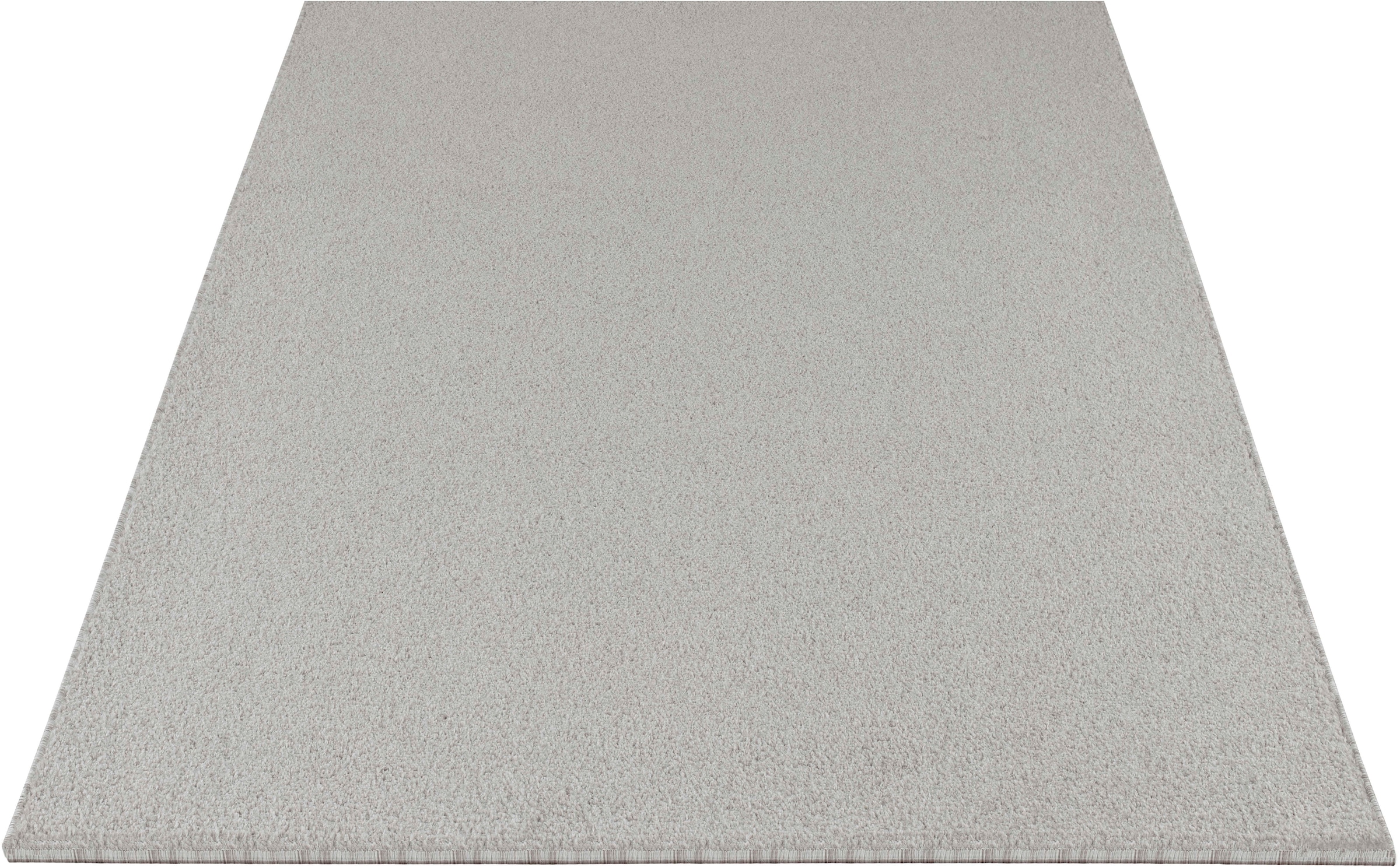 my home Teppich »Kurzflor-Frisee MALAGA 4700 uni meliert«, rechteckig, 10 mm Höhe, Wohnzimmer, Schlafzimmer, flacher robuster Teppich, Läufer und Rund