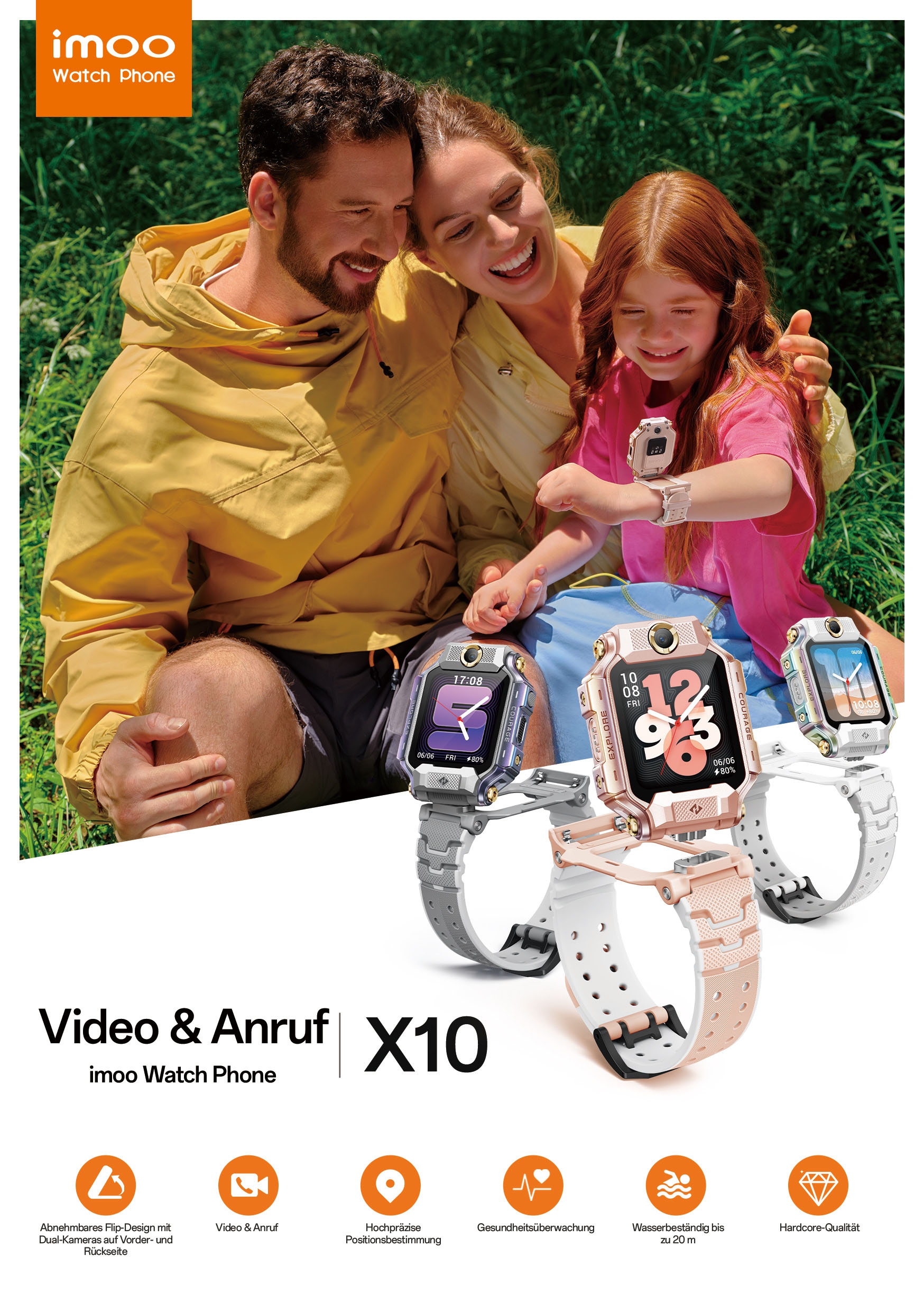 Imoo Smartwatch »Watch Phone X10«(40,6/ 1,6 ″) CaremeOS