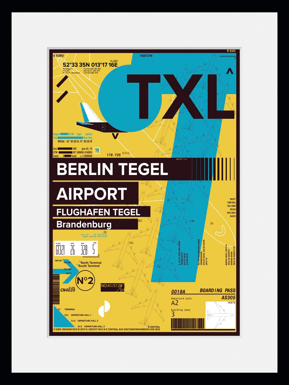 queence Bild "TXL AIRPORT", Flugzeuge, (1 St.) günstig online kaufen