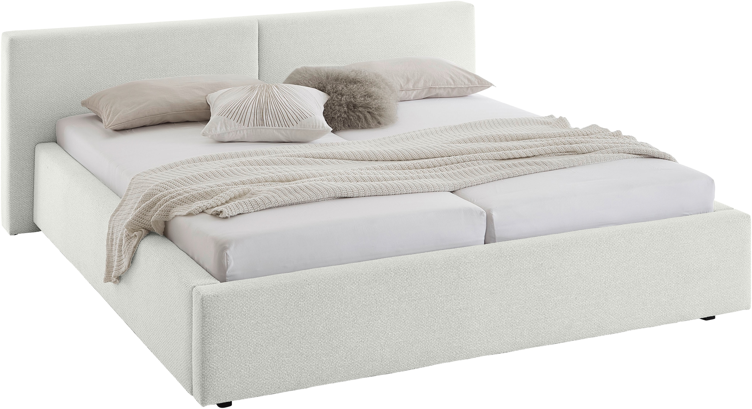 meise.möbel Polsterbett »Cube wahlweise mit Matratze und Bettkasten«, extra flaches Kopfteil, erhältlich in den Breiten 140cm, 160cm & 180cm