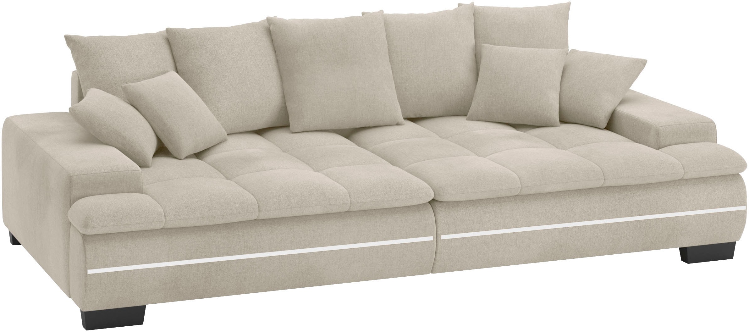 Mr. Couch Big-Sofa »Haiti II«, RGB-LED Beleuchtung, Kaltschaumpolsterung, bis 140 kg belastbar