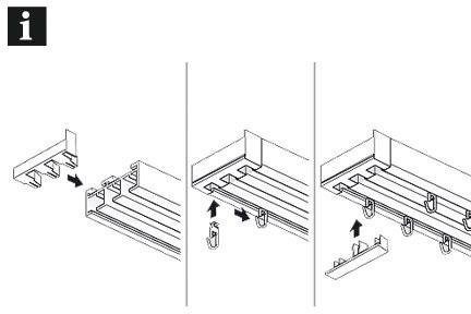 GARDINIA Gardinenstangen-Endstück »mit Ausklinkung 3-läufig«, (1 St.), Serie Flächenvorhang-Technik Atlanta 3-läufig