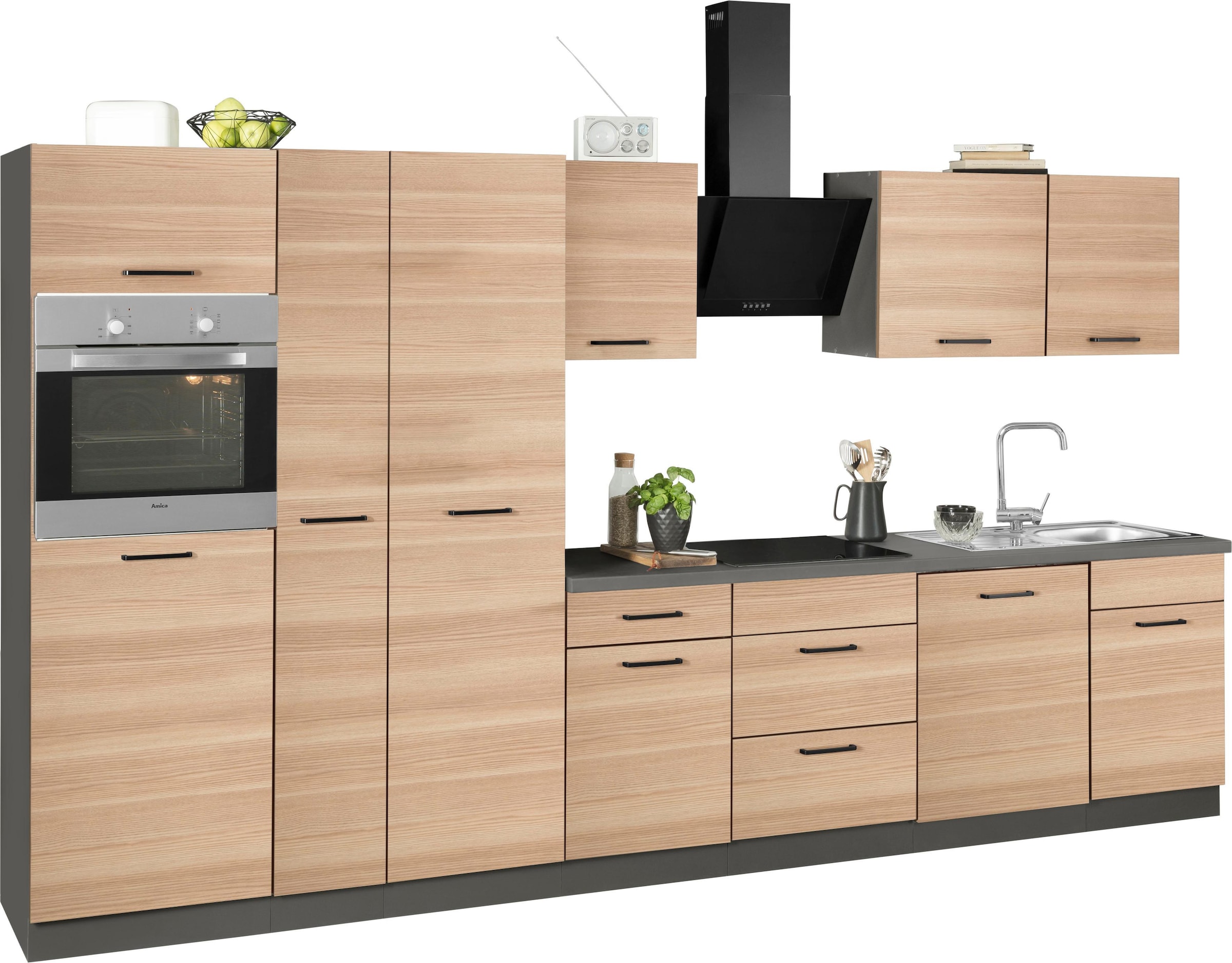 wiho Küchen Küchenzeile 360 cm »Esbo«, mit online bestellen Breite E-Geräten