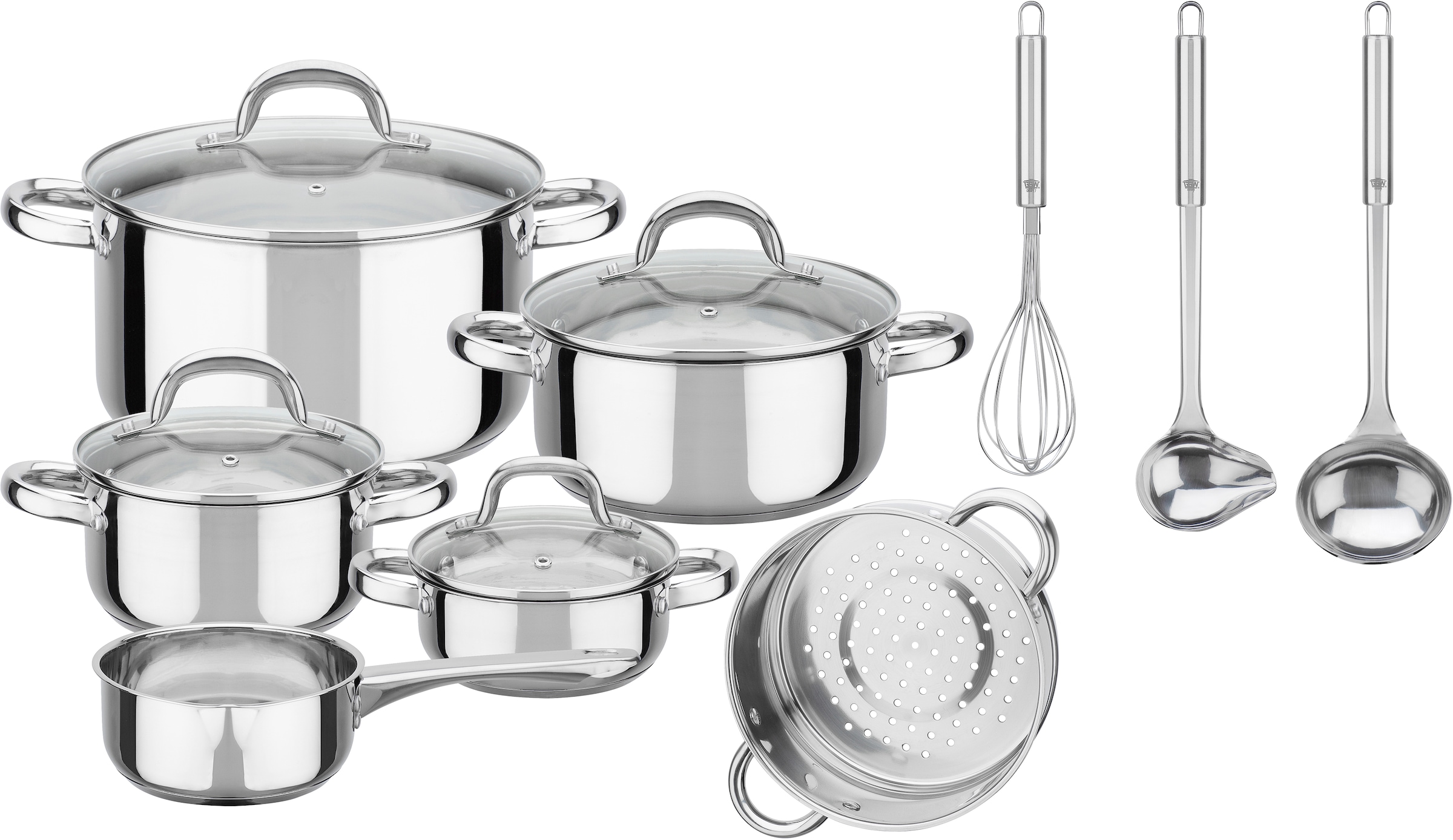 GSW Topf-Set »Montreal« Set, je 1 Kochtopf 14/16/20/24 cm, 1 Stieltopf 14 c günstig online kaufen