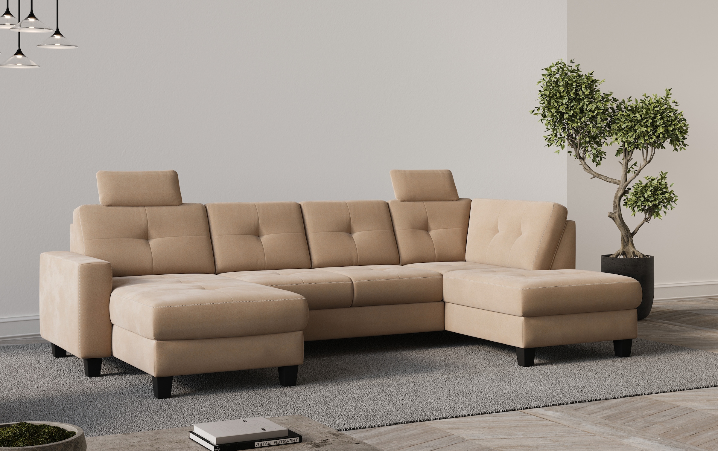 Home affaire Wohnlandschaft »Varese« wahlweise mit Bettfunktion und Bettkas günstig online kaufen