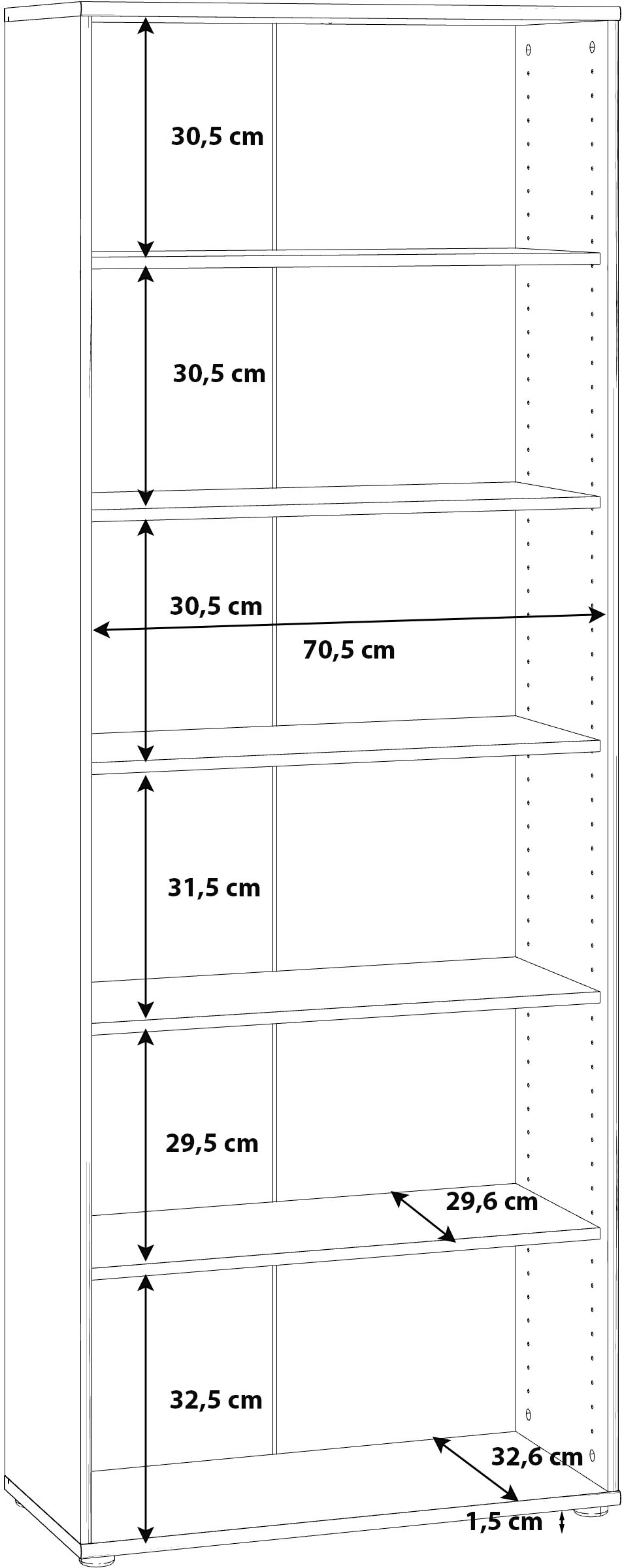 FORTE Regal »Tempra«, Breite 73,7 cm