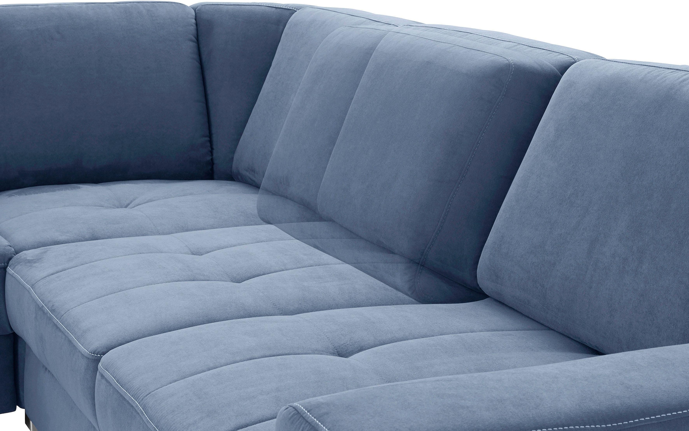 sit&more Ecksofa »Santorini L-Form«, mit Federkern und Sitztiefenverstellung, wahlweise mit Bettfunktion