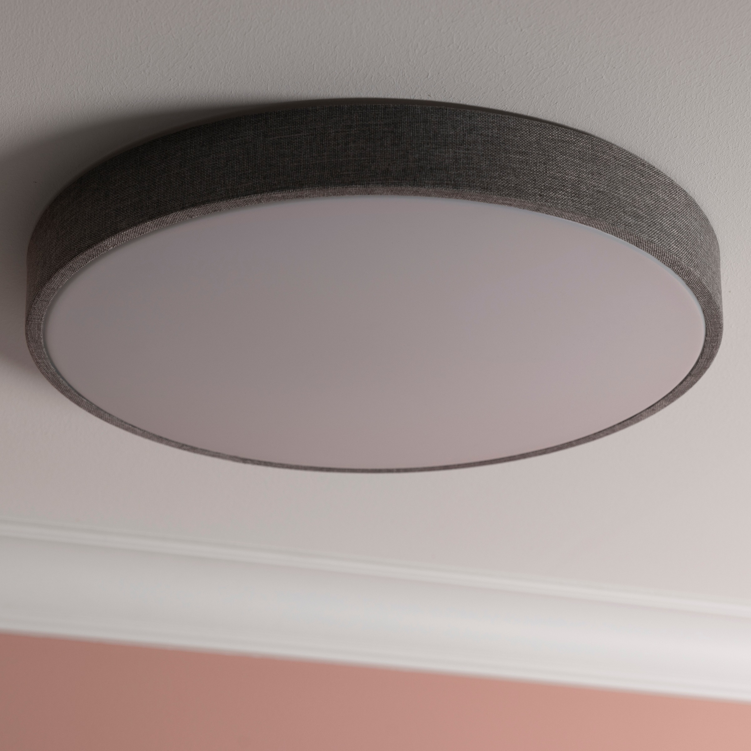 Brilliant LED Deckenleuchte »Filiz« 1 Stk. warmweiß - kaltweiß Ø 49 cm, Textil, 4500 lm, 3000-6500 K, dimmbar, Fernbedienung