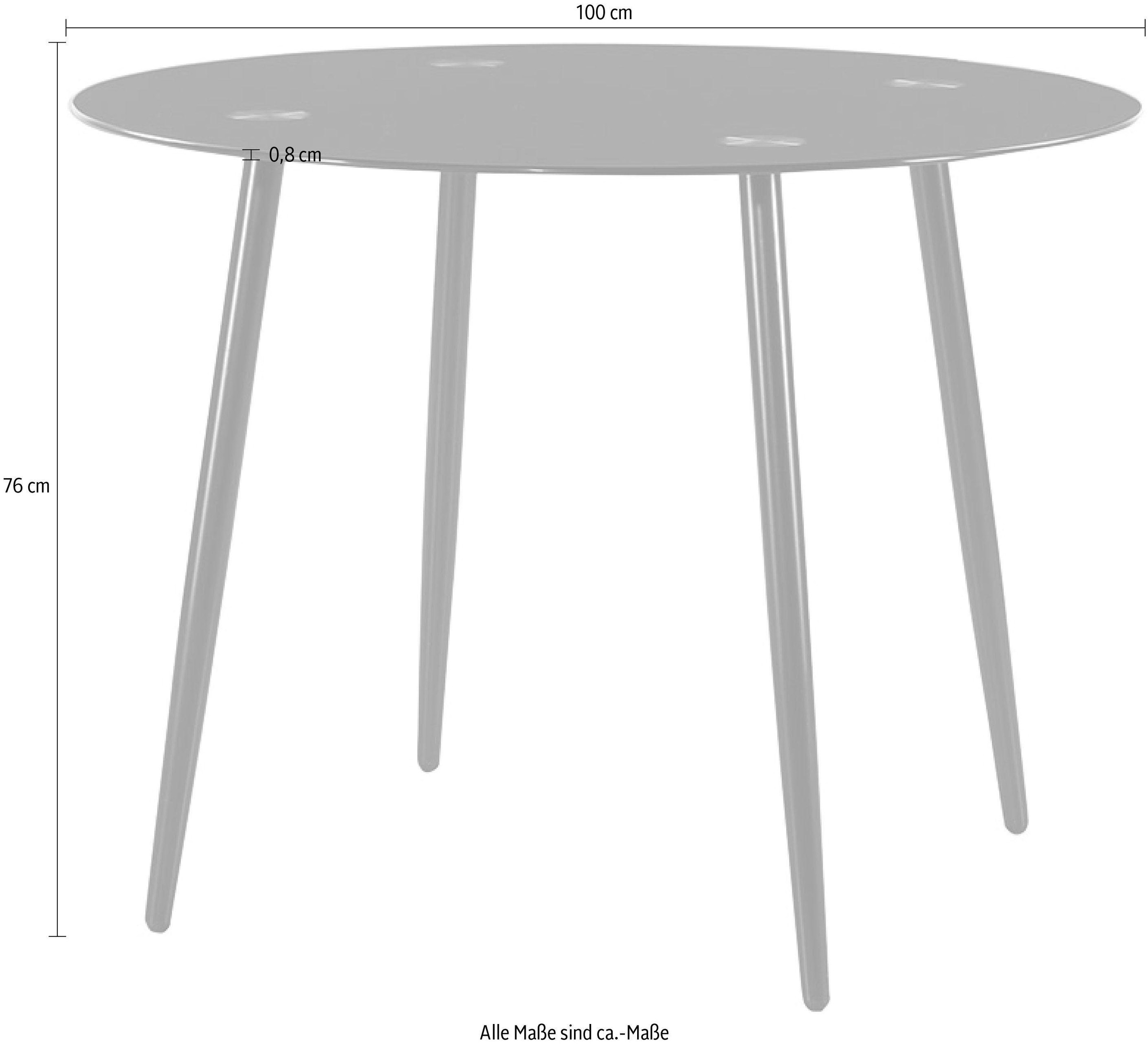 3. Bild von Jockenhöfer Gruppe Esstisch »Gera«, rund, ø 100 cm, Glastisch