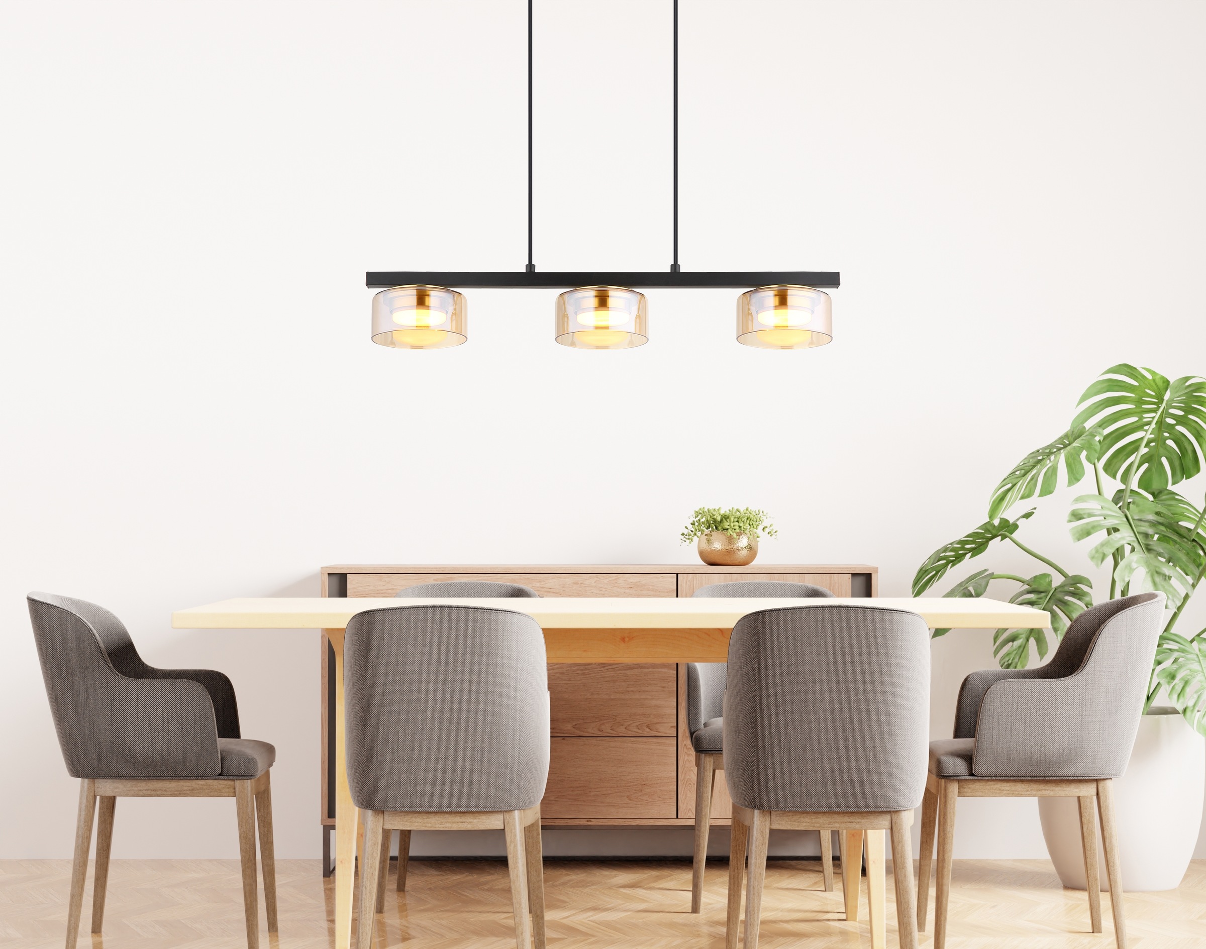 GLOBO LIGHTING Hängeleuchte »HIGGINS« GX53 1 Stk. Extra-Warmweiß Hängelampe Esszimmer-Leuchte Esstischleuchte Wohnzimmer