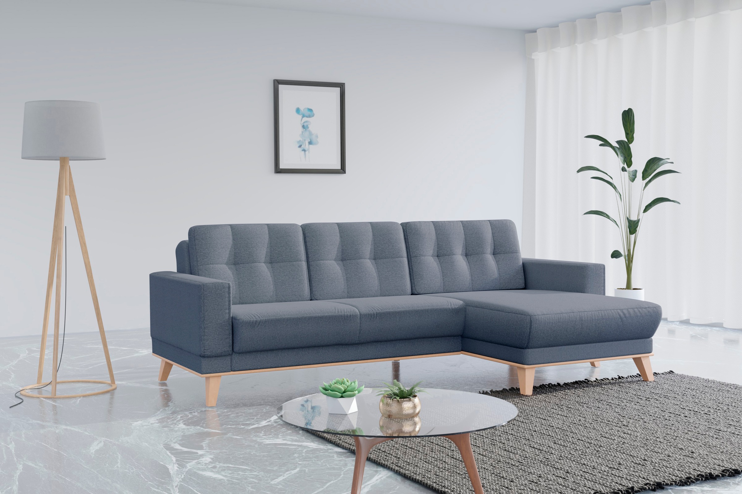 sit&more Ecksofa »Lavida L-Form«, wahlweise mit Kippfunktion und Bettkasten günstig online kaufen