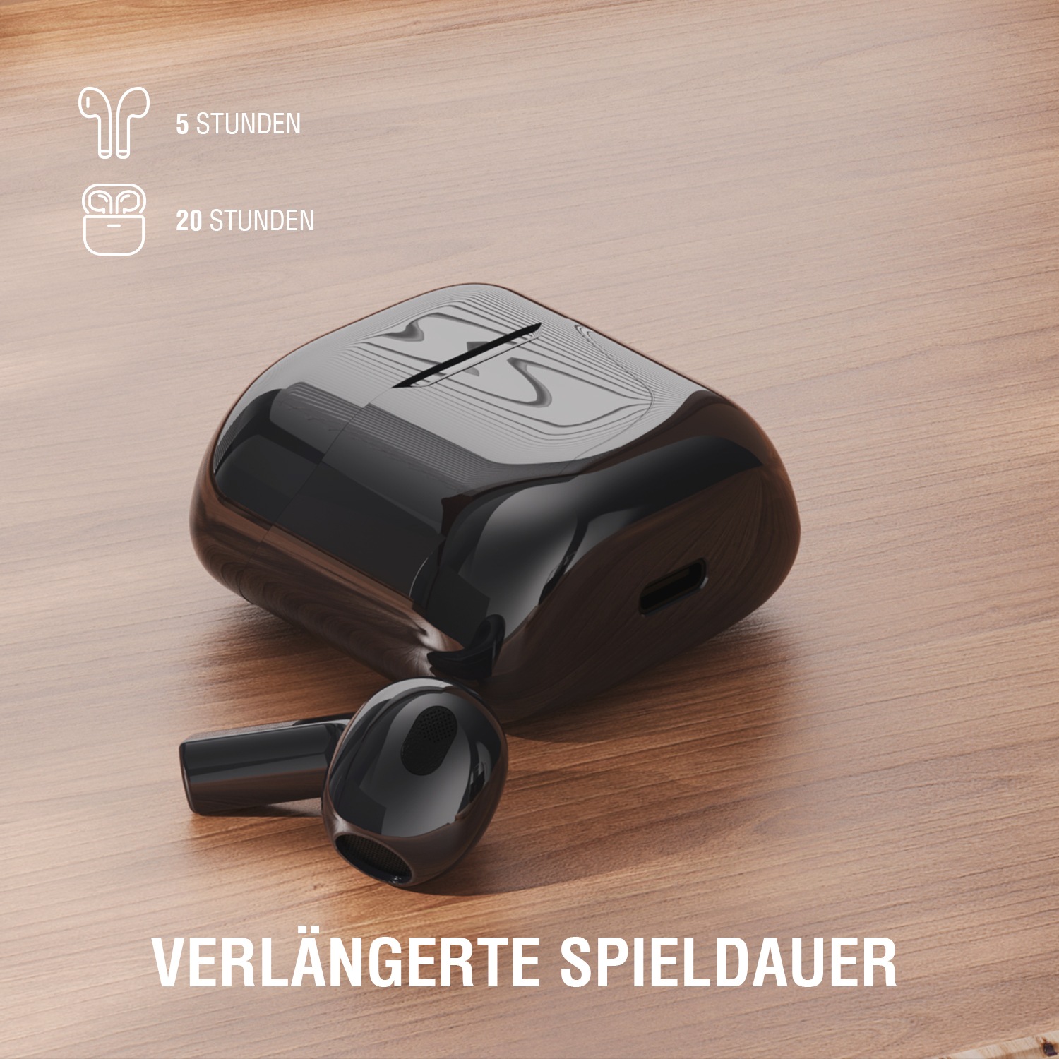 4smarts wireless In-Ear-Kopfhörer »SkyBuds 2 ENC«, Echo Noise Cancellation (ENC)-Freisprechfunktion, True Wireless Bluetooth