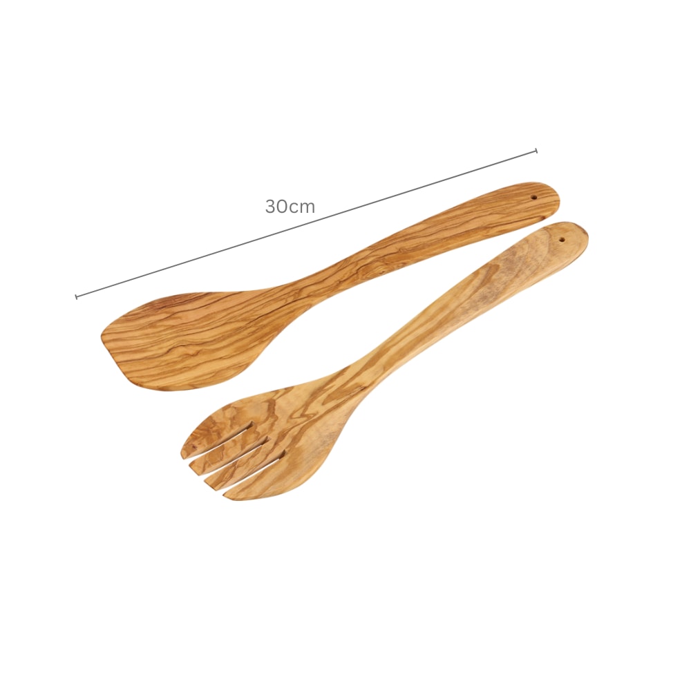 KESPER® Salatbesteck »Besteck-Set aus Olivenholz« mit Aufhängeloch