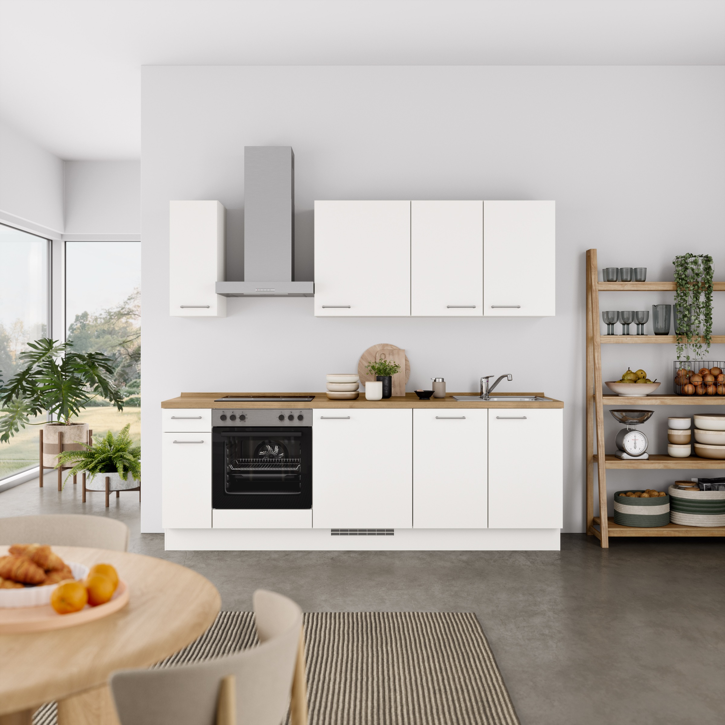 nobilia® Küchenzeile »"Laser I", Ausrichtung wählbar, Breite 240 cm« vormon günstig online kaufen