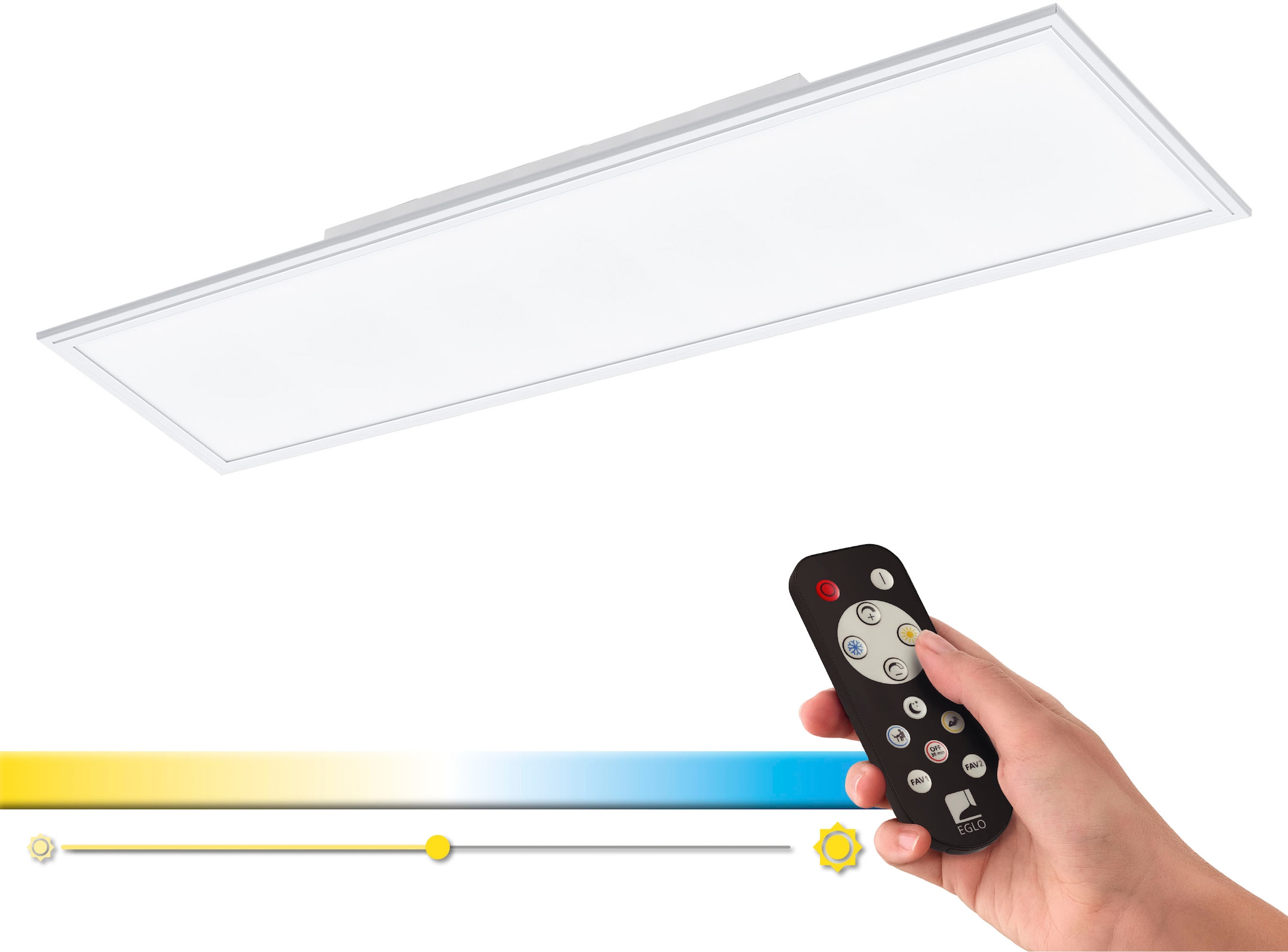 EGLO Deckenleuchte »SALOBRENA-A Deckenlampe, Alu und Kunststoff, IP20, Flur günstig online kaufen