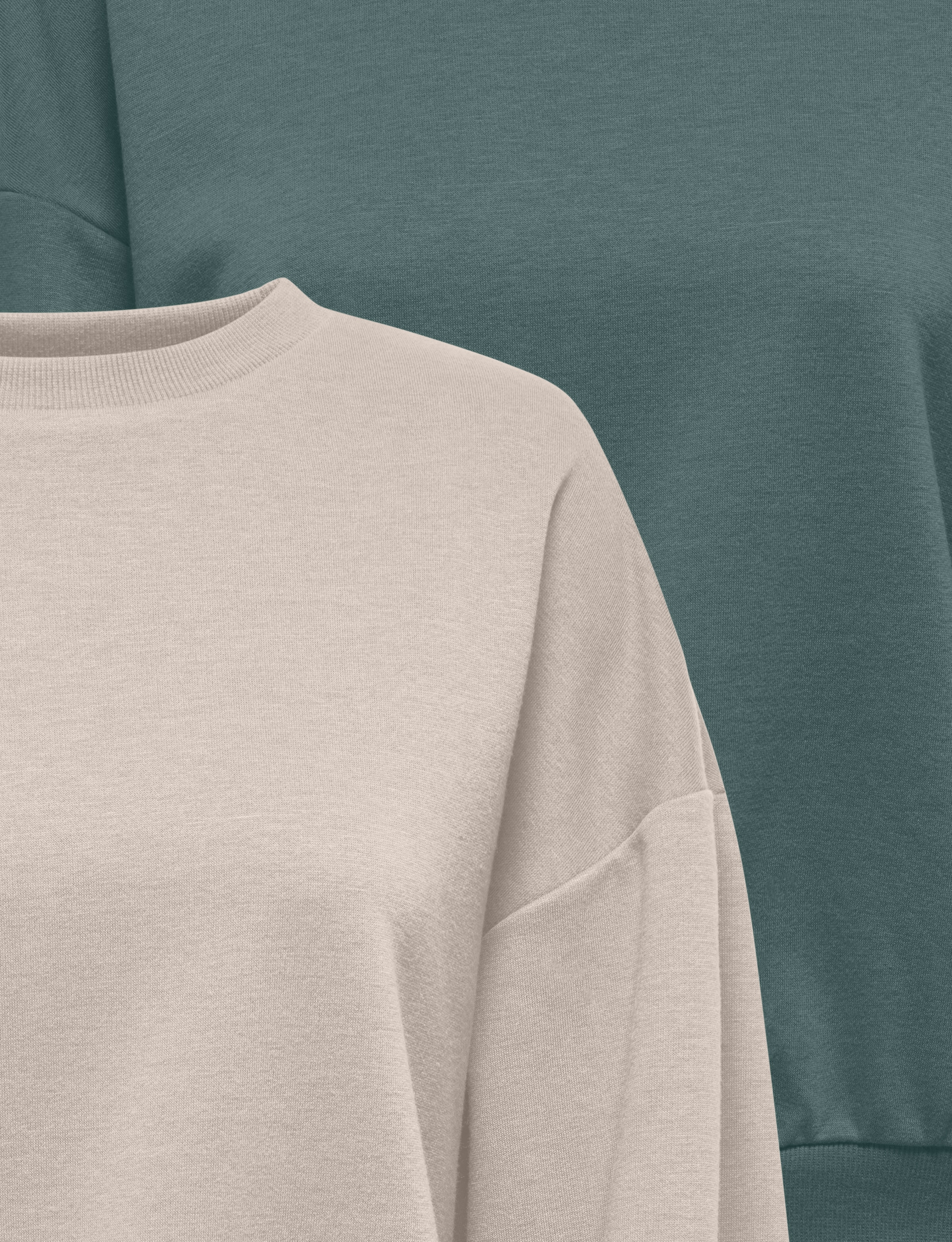 ONLY Sweatshirt »ONLBROOKE L/S O-NECK SOLID 2 PACK SWT«, 2 Baumwollmischung, regular fit

