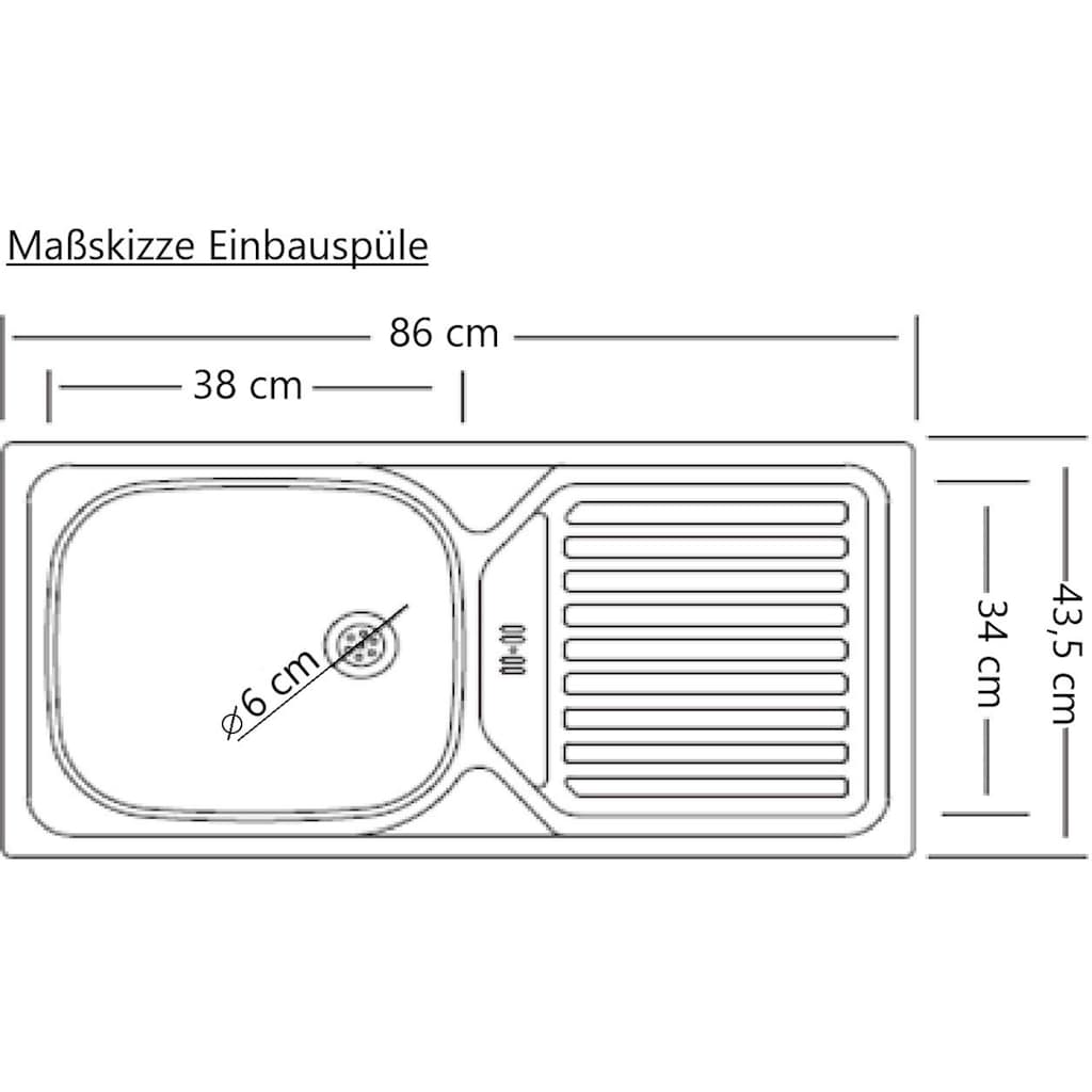 Kochstation Spülenschrank »KS-Wien«, Breite 100 cm, inkl. Einbauspüle