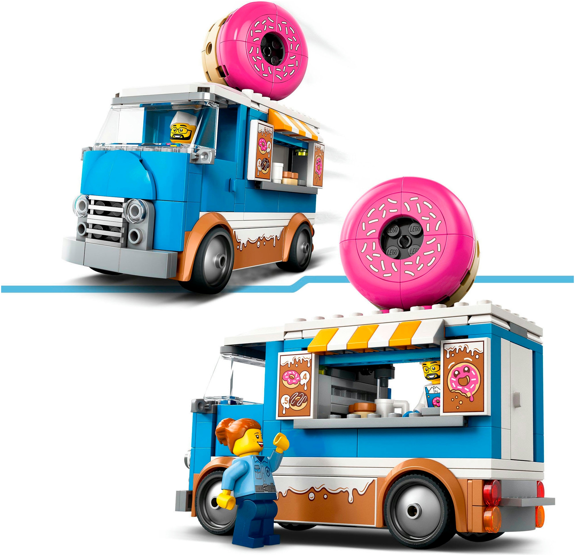 LEGO® Konstruktionsspielsteine »Donut Truck (60452), LEGO City«, (196 St.), Made in Europe
